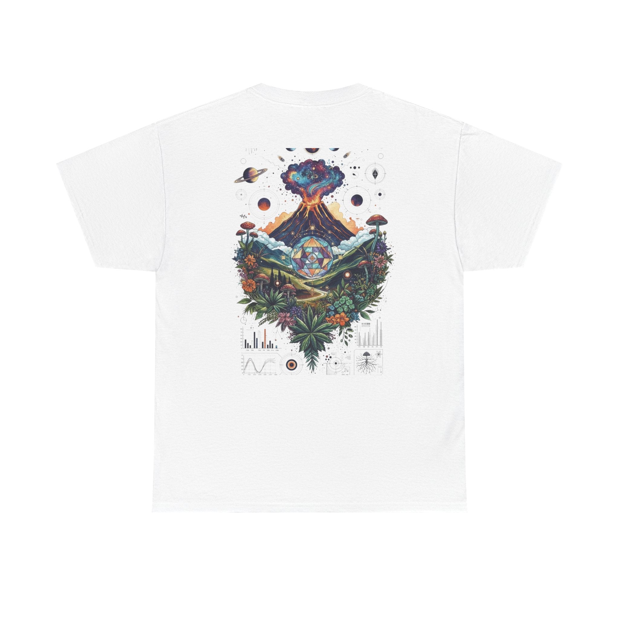 Nature-Inspired Unisex Heavy Cotton Tee | Volcano Art Shirt, Eco-Friendly T-Shirt, Gift for Nature Lovers, Unique Graphic Tee, Casual Wear