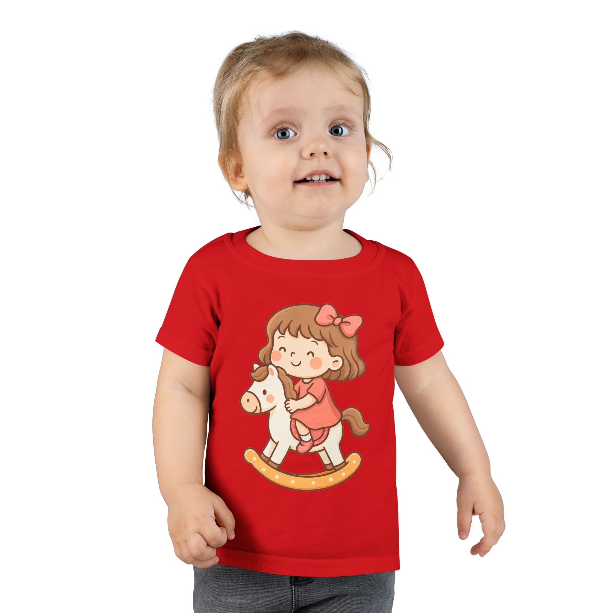 Toddler T-Shirt with Adorable Rocking Horse Design, Cute Kids Shirt, Baby Shower Gift, Playtime Outfit, Toddler Apparel