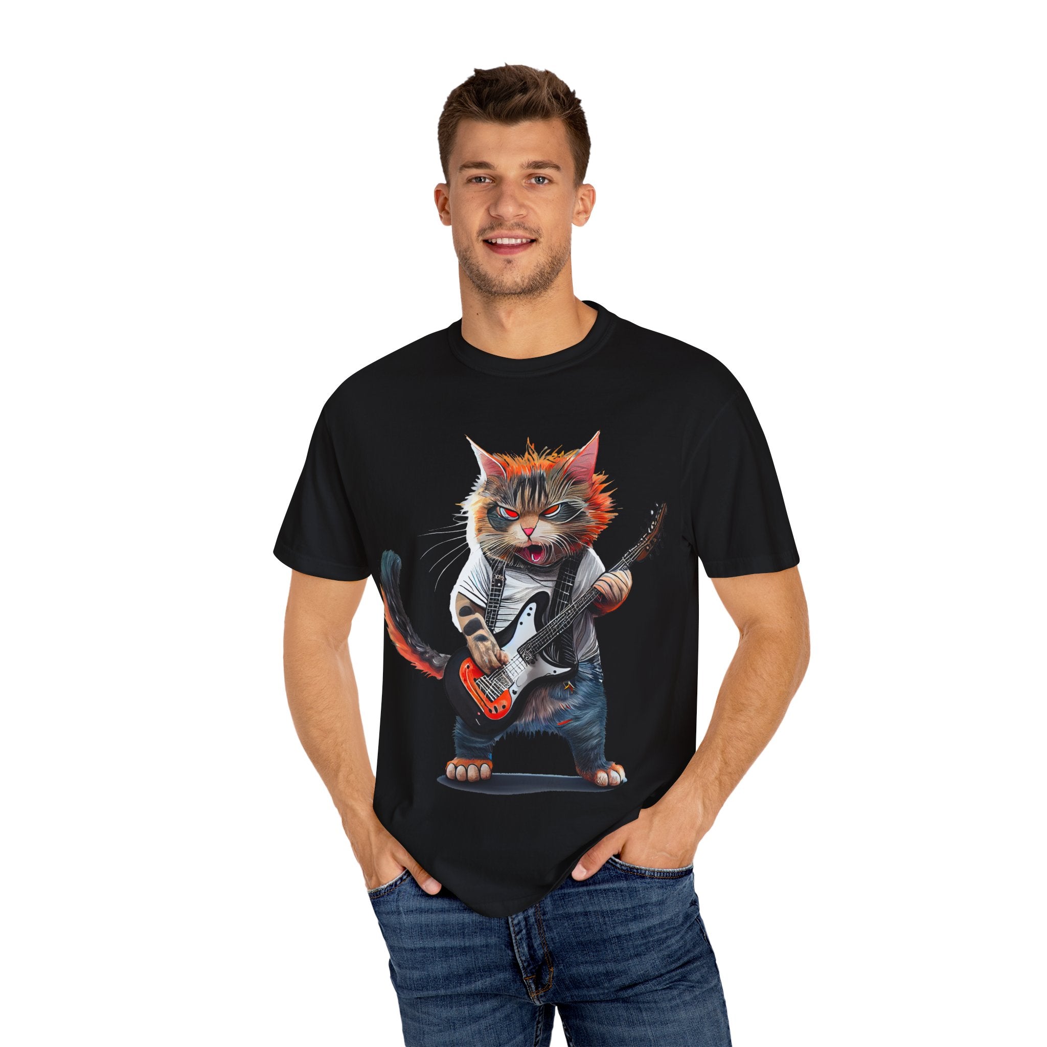 Rockin' Kitty Unisex Garment-Dyed T-Shirt