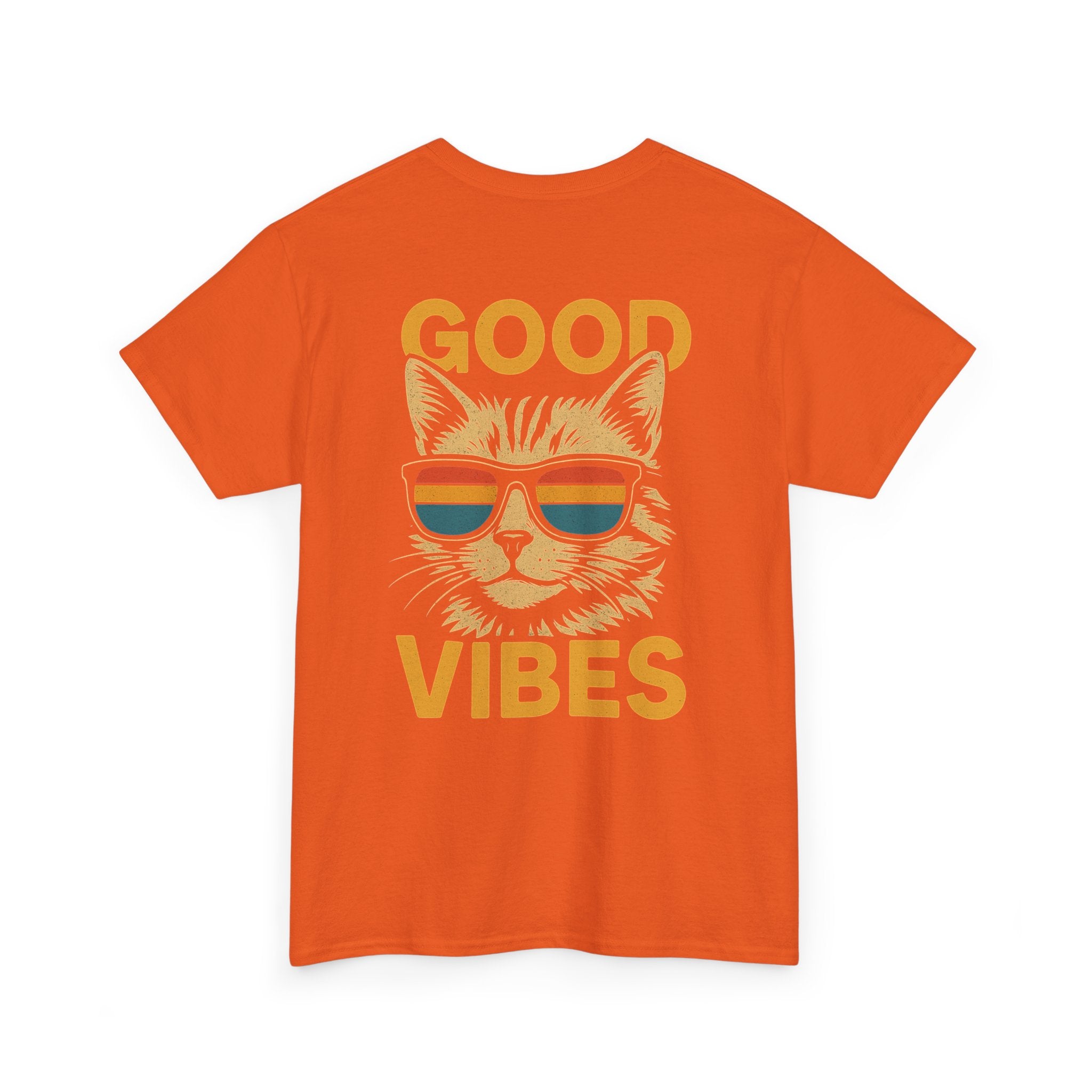Good Vibes Cat Tee, Unisex Cotton T-Shirt, Summer Casual Top, Gift for Cat Lovers, Fun Pet Shirt, Chill Vibes Outfit