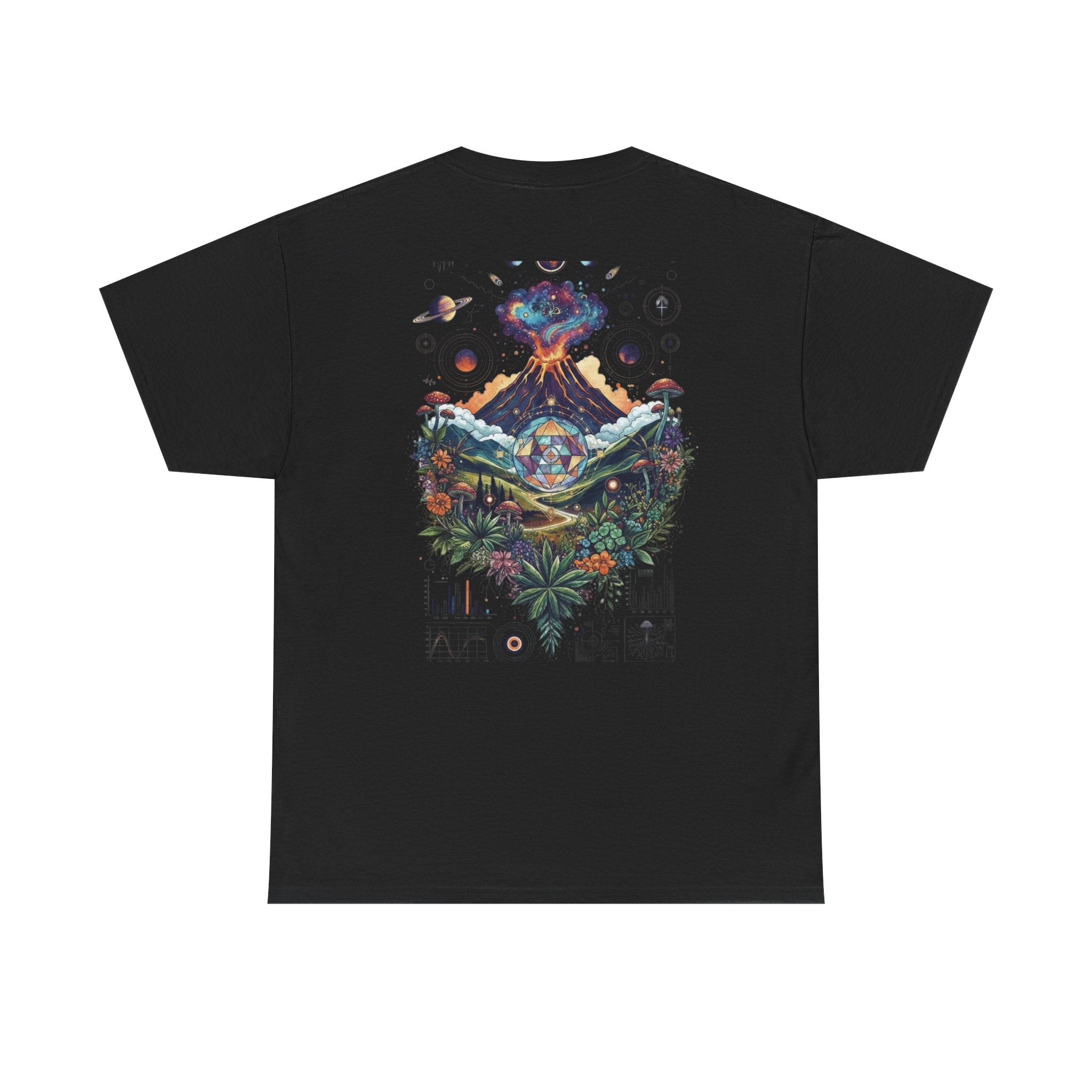 Nature-Inspired Unisex Heavy Cotton Tee | Volcano Art Shirt, Eco-Friendly T-Shirt, Gift for Nature Lovers, Unique Graphic Tee, Casual Wear