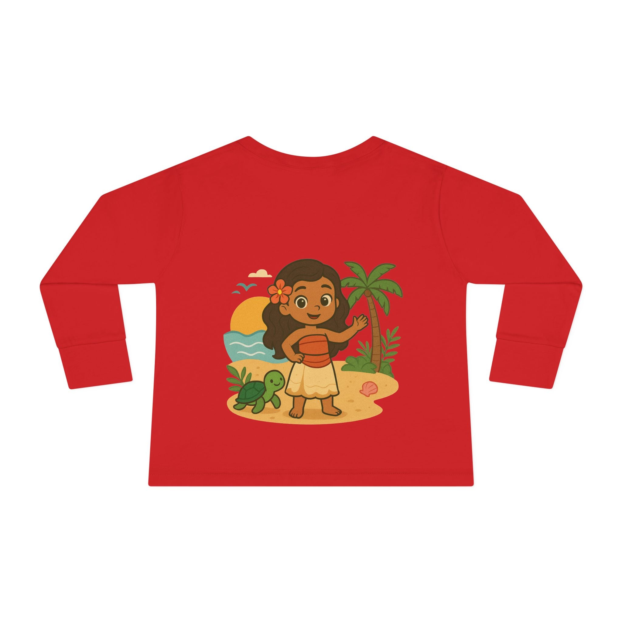 Tropical Toddler Tee, Cute Kids Shirt, Beach Vibes Long Sleeve Top, Summer Outfit for Children, Hawaiian Theme Kids Apparel
