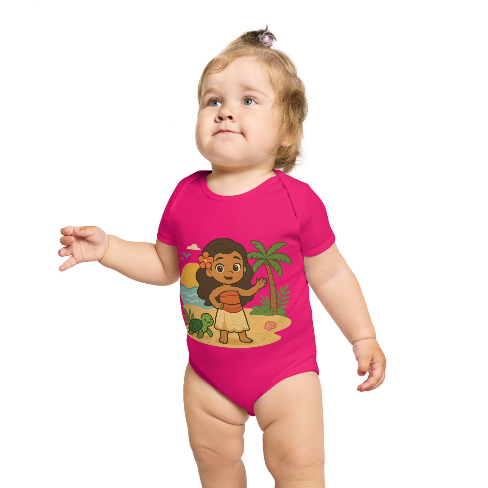 Tropical Baby Bodysuit with Island Design, Adorable Gift for Newborns, Baby Shower Present, Summer Vibes, Cute Infant Wear