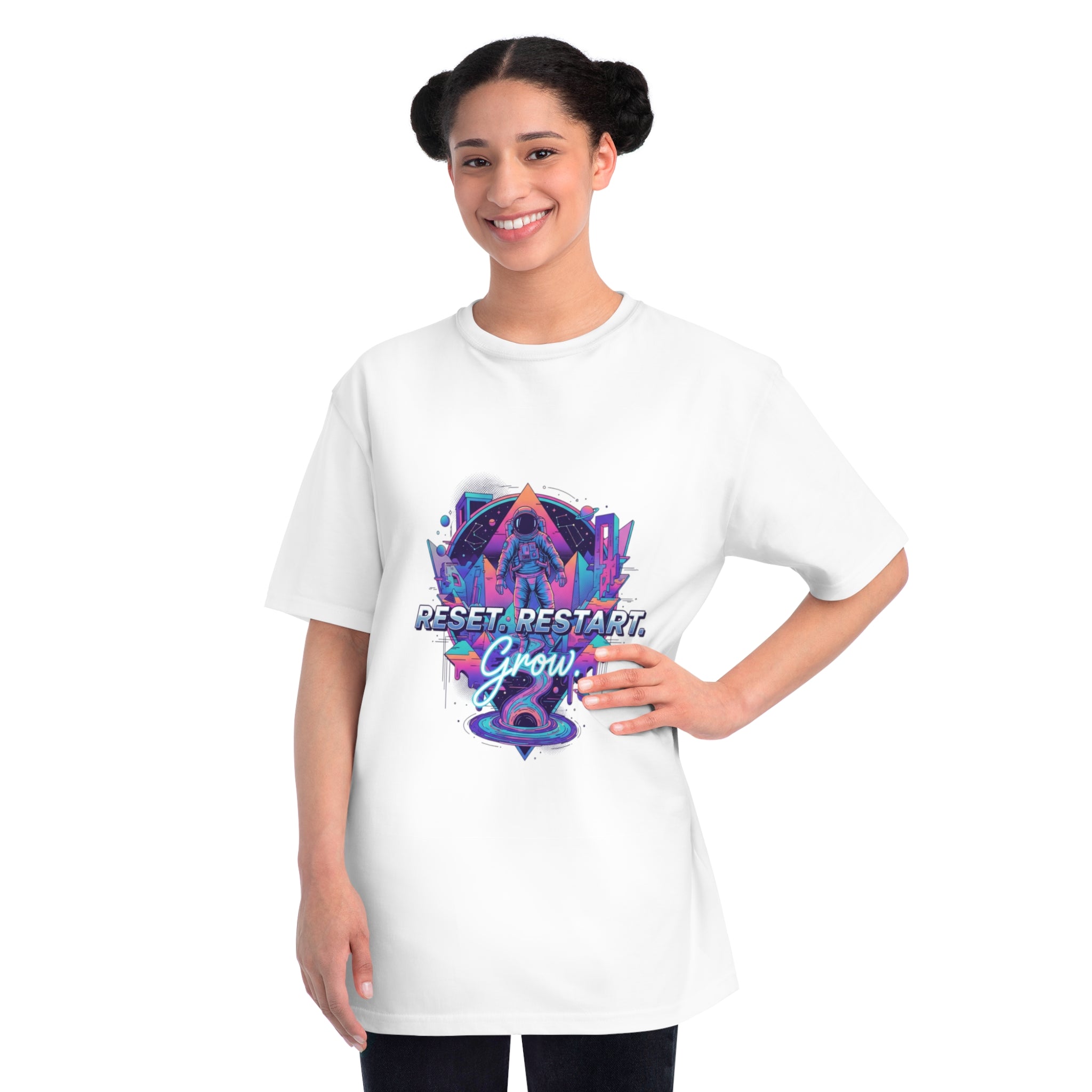 Organic Reset Restart Grow T-Shirt, Unisex Graphic Tee, Motivational Shirt, Eco-Friendly Apparel, Perfect for Gifts