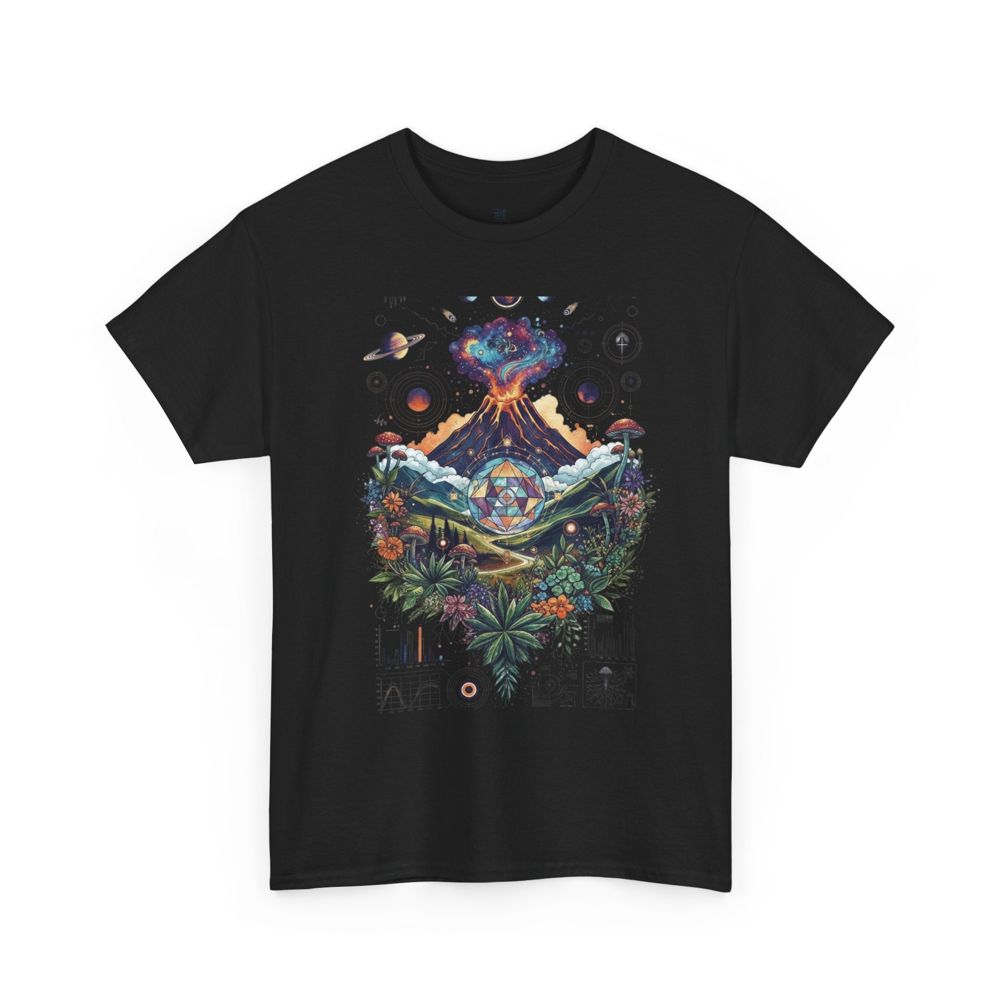 Nature-Inspired Unisex Heavy Cotton Tee | Volcano Art Shirt, Eco-Friendly T-Shirt, Gift for Nature Lovers, Unique Graphic Tee, Casual Wear
