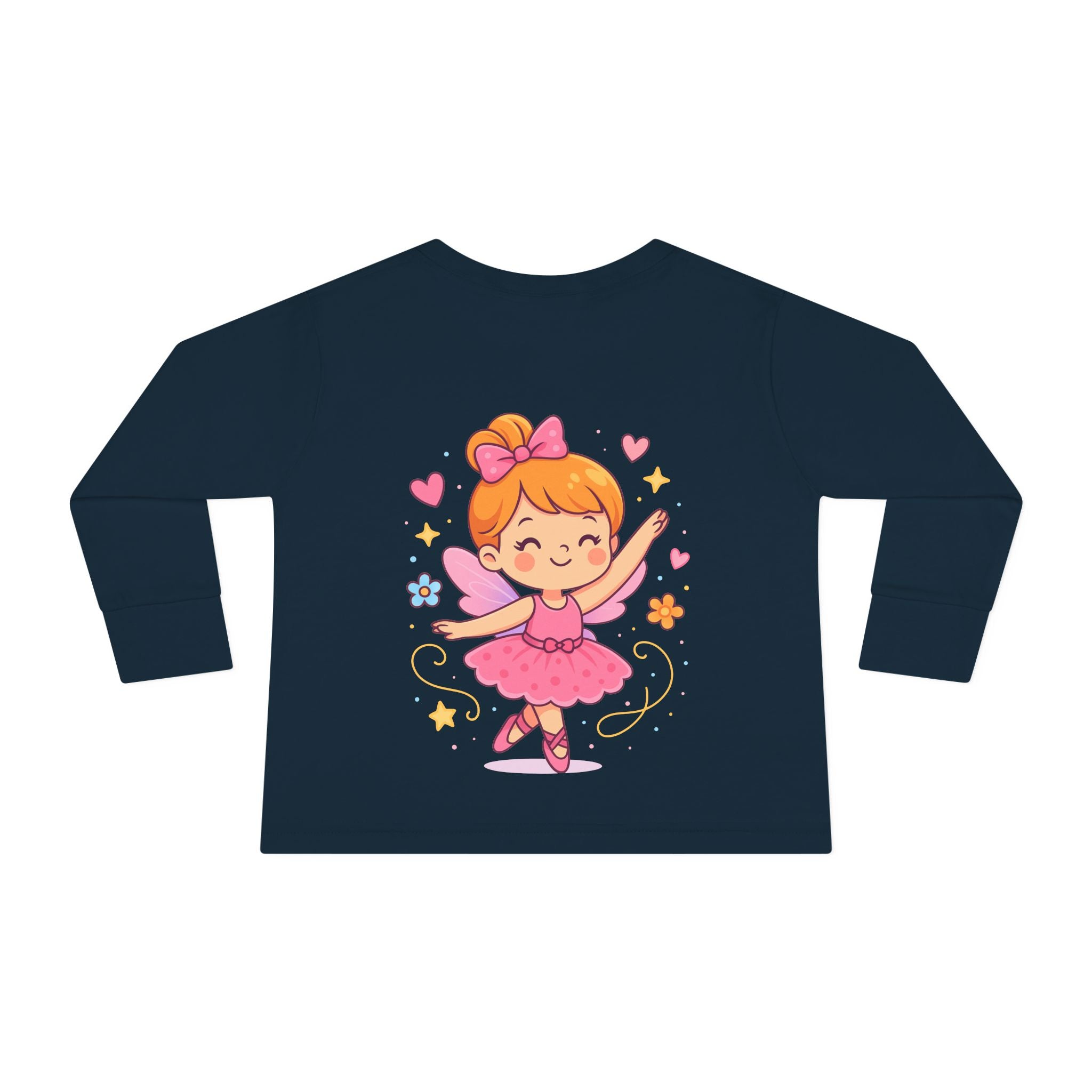 Cute Ballerina Toddler Long Sleeve Tee, Kids Dance Shirt, Toddler Gift, Ballet Costume Tee, Toddler Apparel for Birthdays, Dance Class