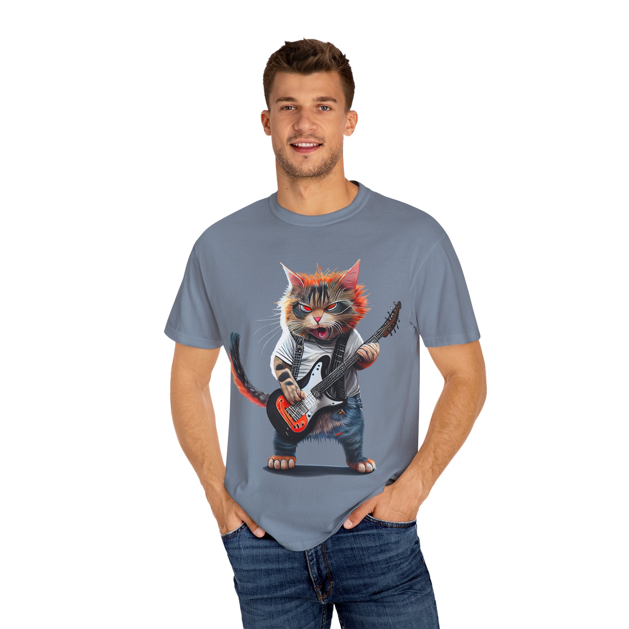 Rockin' Kitty Unisex Garment-Dyed T-Shirt