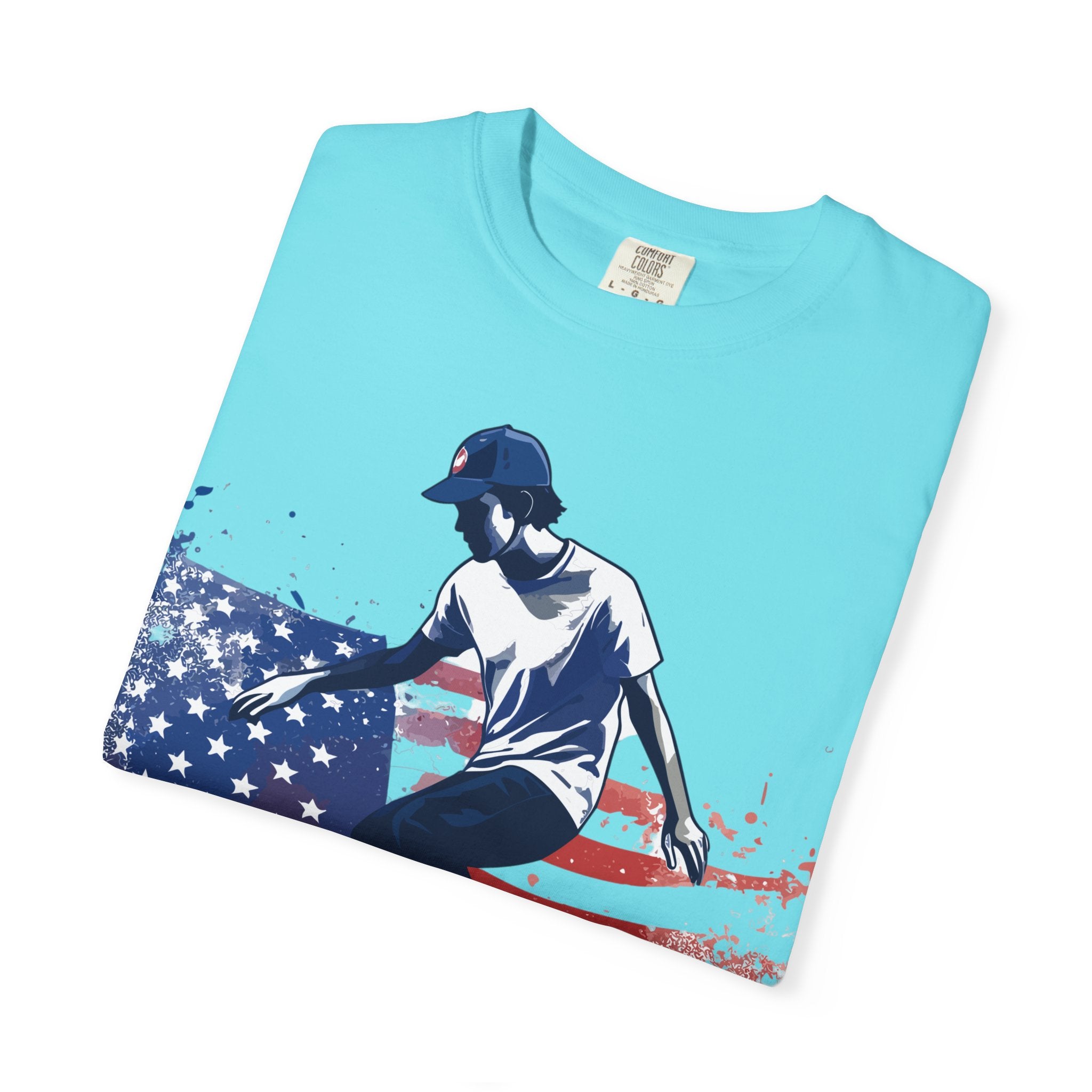 Skateboarder American Flag T-Shirt