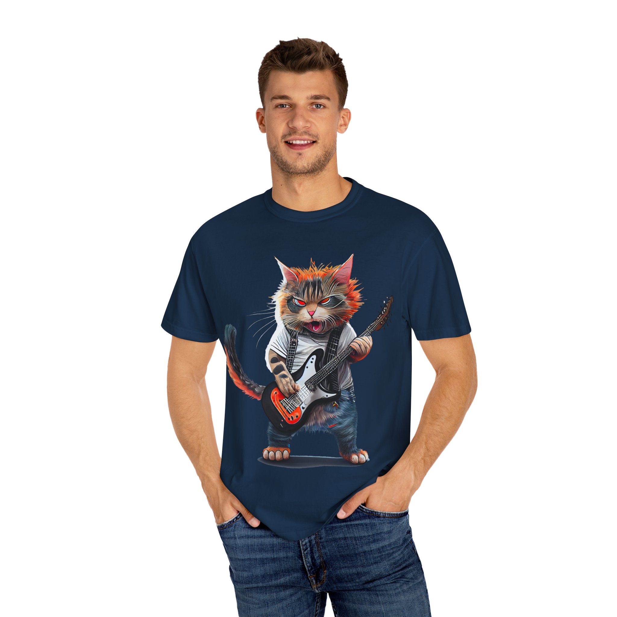 Rockin' Kitty Unisex Garment-Dyed T-Shirt