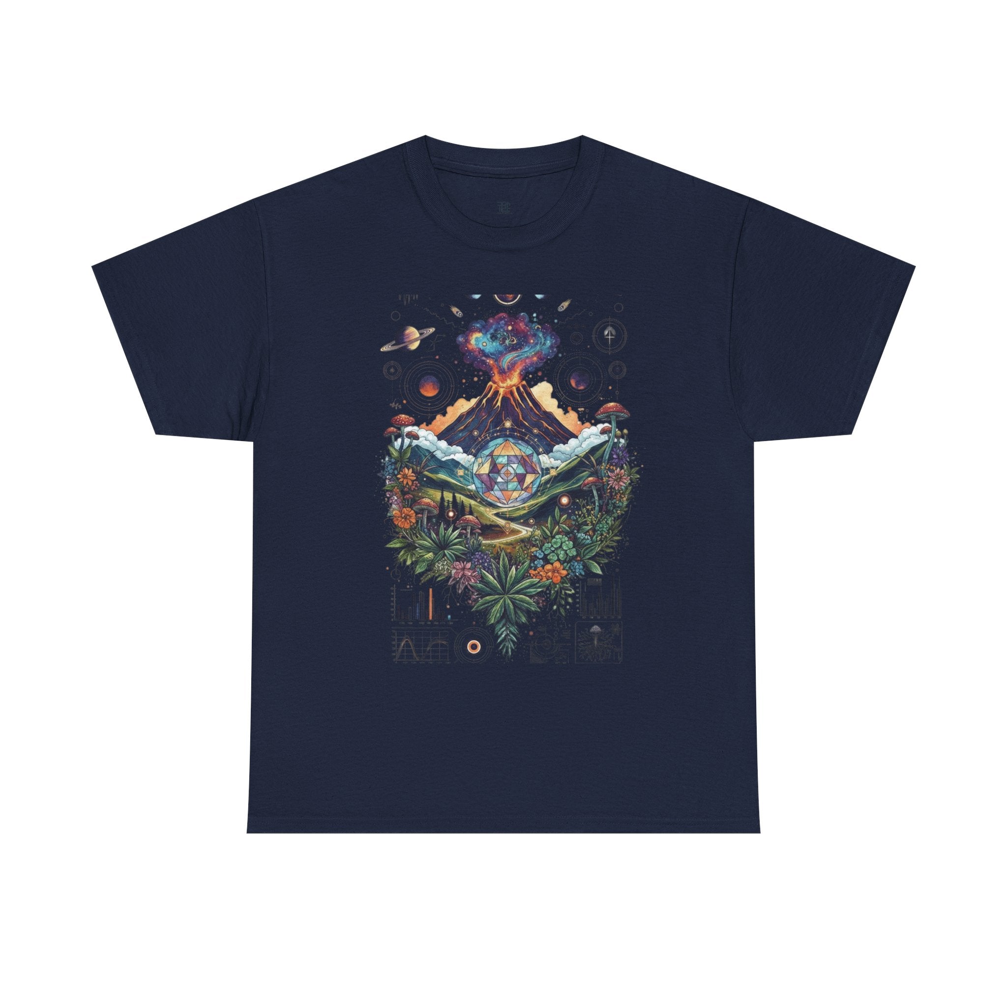 Nature-Inspired Unisex Heavy Cotton Tee | Volcano Art Shirt, Eco-Friendly T-Shirt, Gift for Nature Lovers, Unique Graphic Tee, Casual Wear