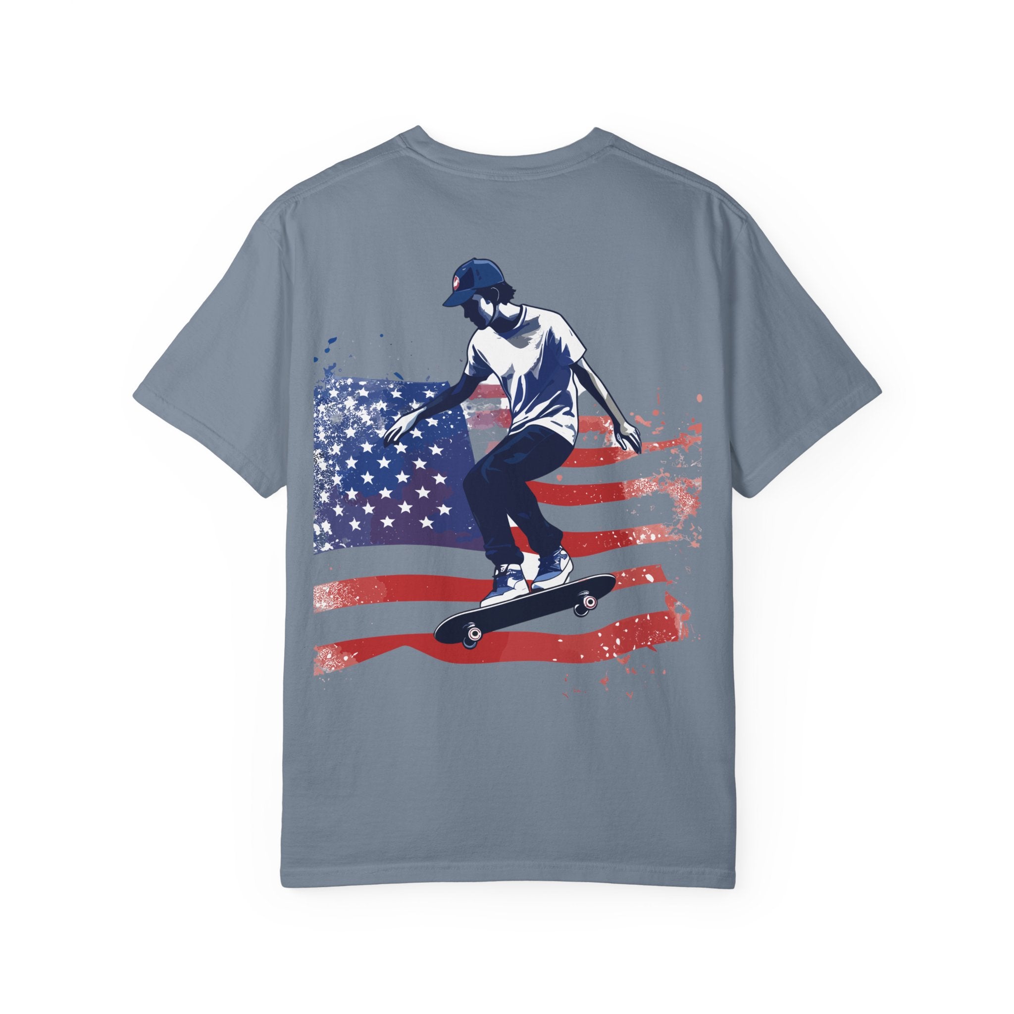 Skateboarder American Flag T-Shirt