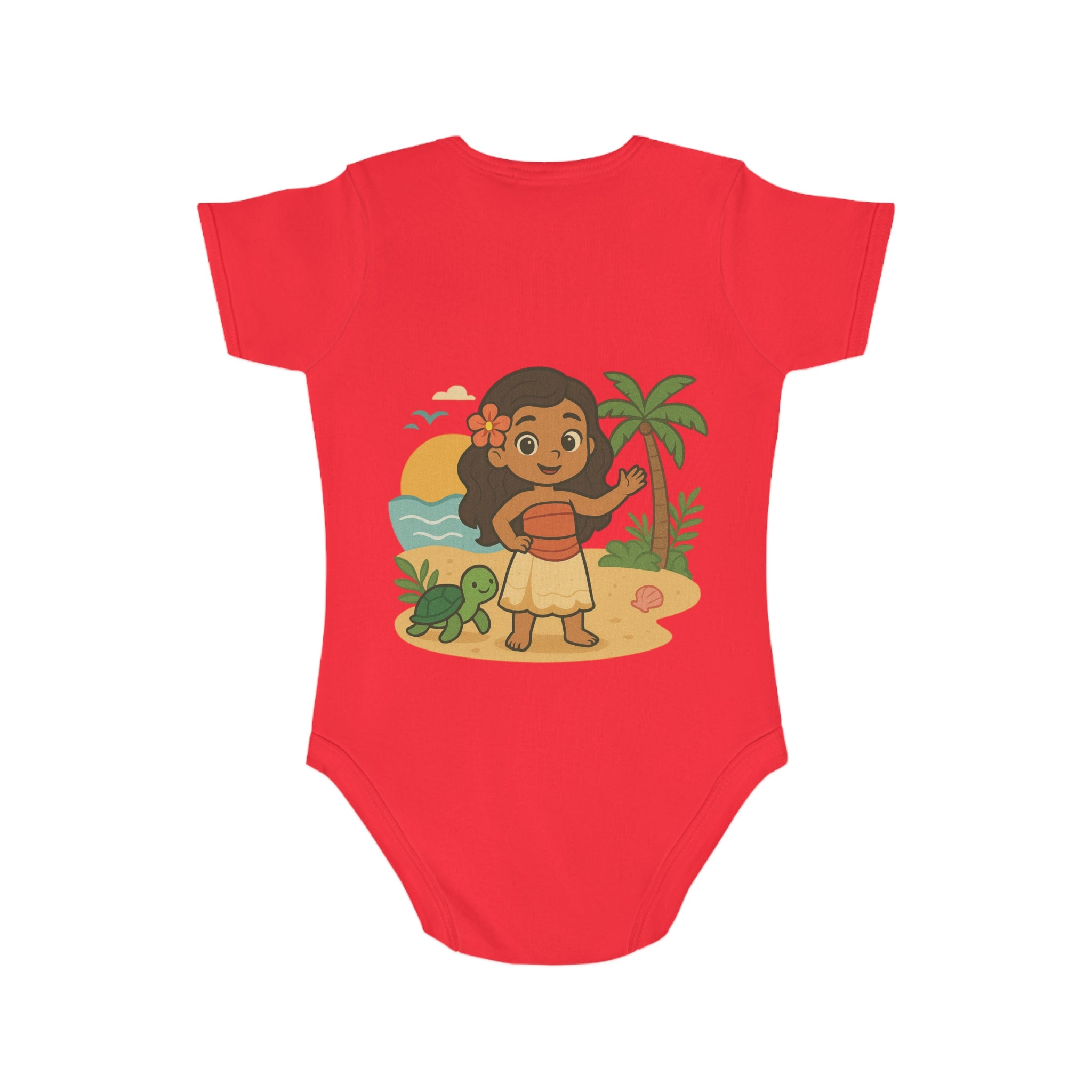 Tropical Baby Bodysuit with Island Design, Adorable Gift for Newborns, Baby Shower Present, Summer Vibes, Cute Infant Wear