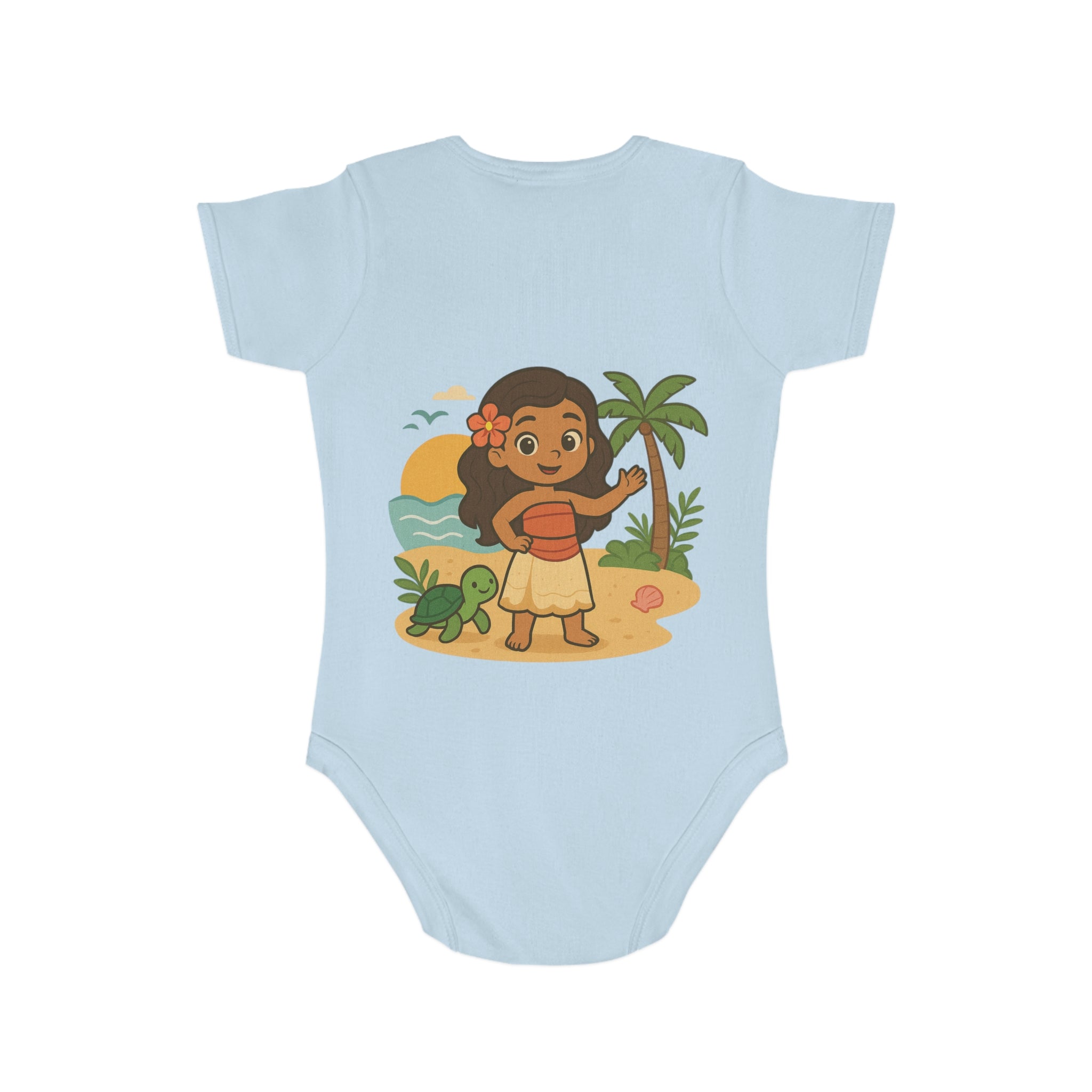 Tropical Baby Bodysuit with Island Design, Adorable Gift for Newborns, Baby Shower Present, Summer Vibes, Cute Infant Wear