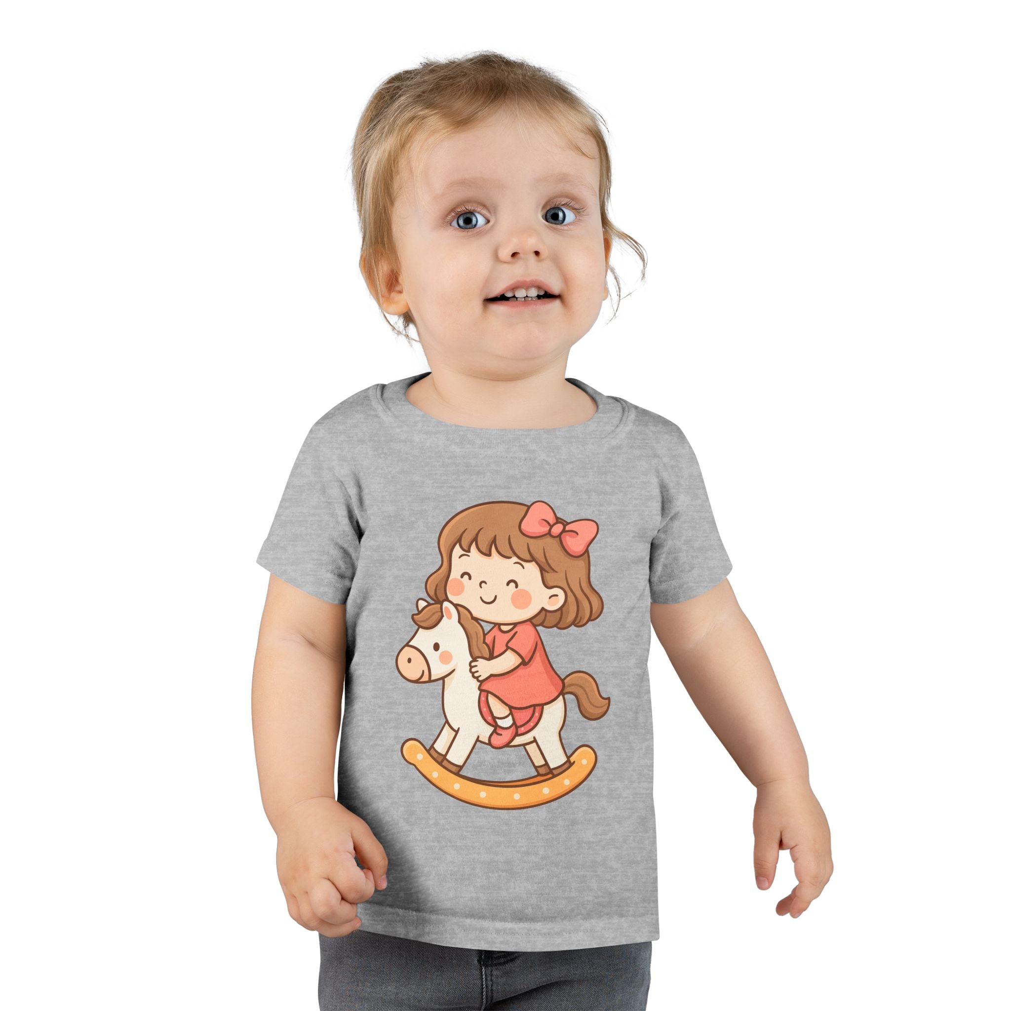 Toddler T-Shirt with Adorable Rocking Horse Design, Cute Kids Shirt, Baby Shower Gift, Playtime Outfit, Toddler Apparel