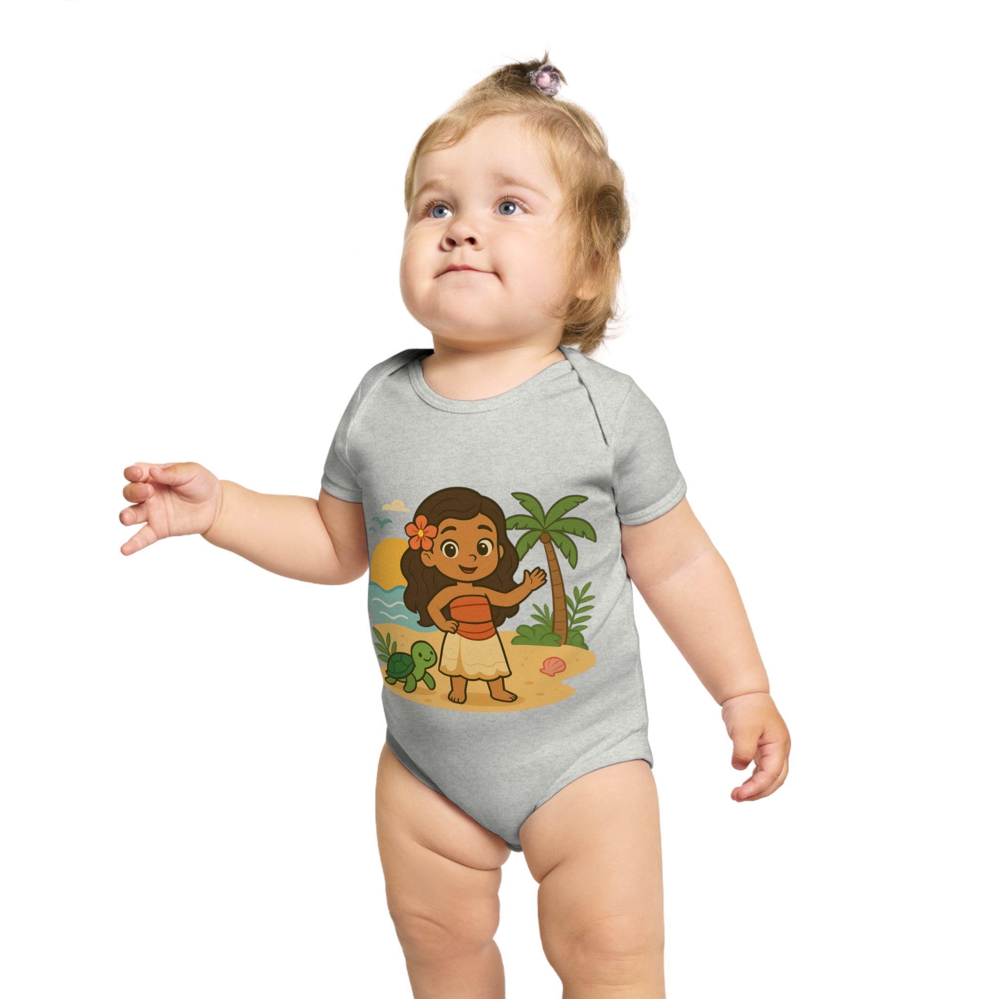 Tropical Baby Bodysuit with Island Design, Adorable Gift for Newborns, Baby Shower Present, Summer Vibes, Cute Infant Wear