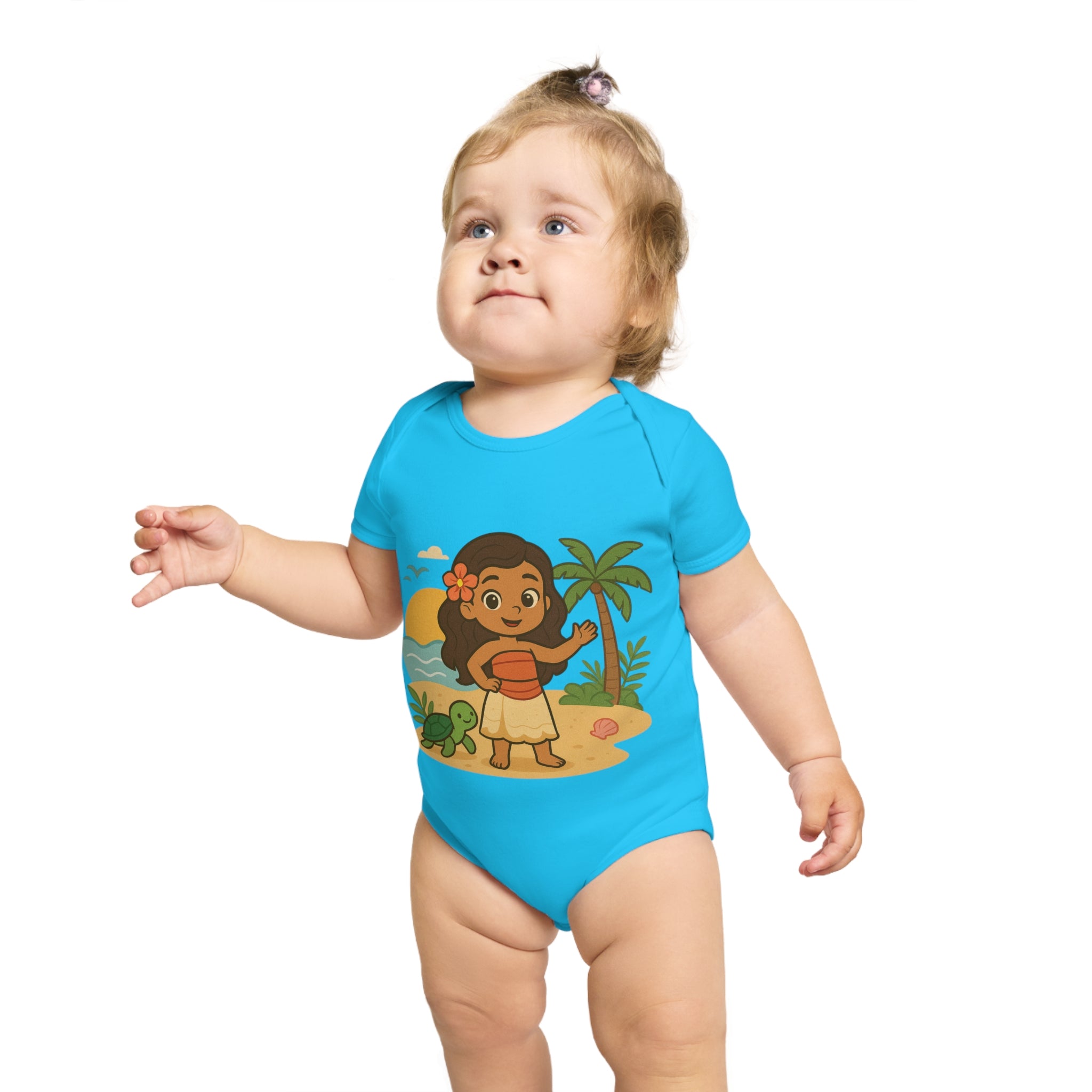 Tropical Baby Bodysuit with Island Design, Adorable Gift for Newborns, Baby Shower Present, Summer Vibes, Cute Infant Wear