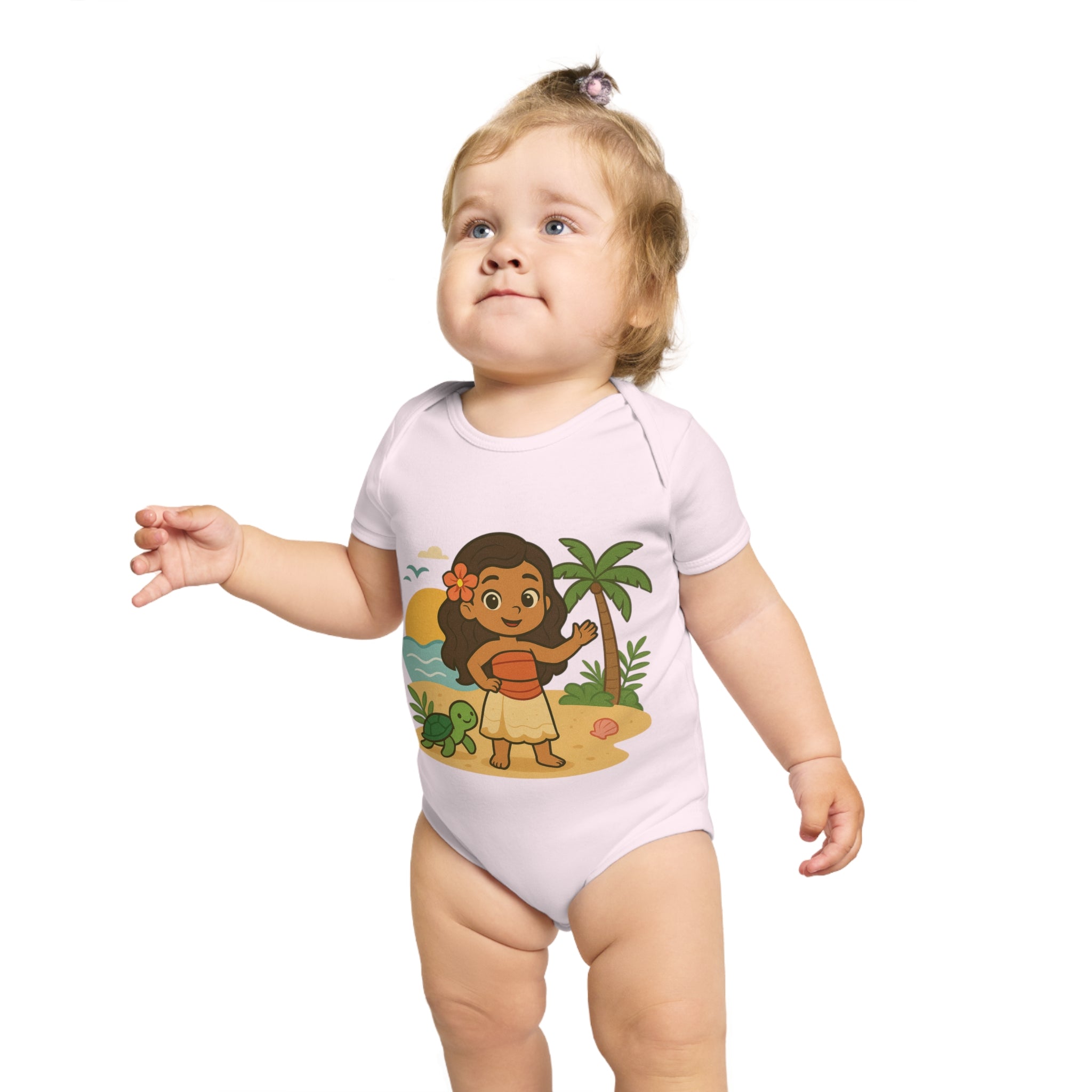 Tropical Baby Bodysuit with Island Design, Adorable Gift for Newborns, Baby Shower Present, Summer Vibes, Cute Infant Wear
