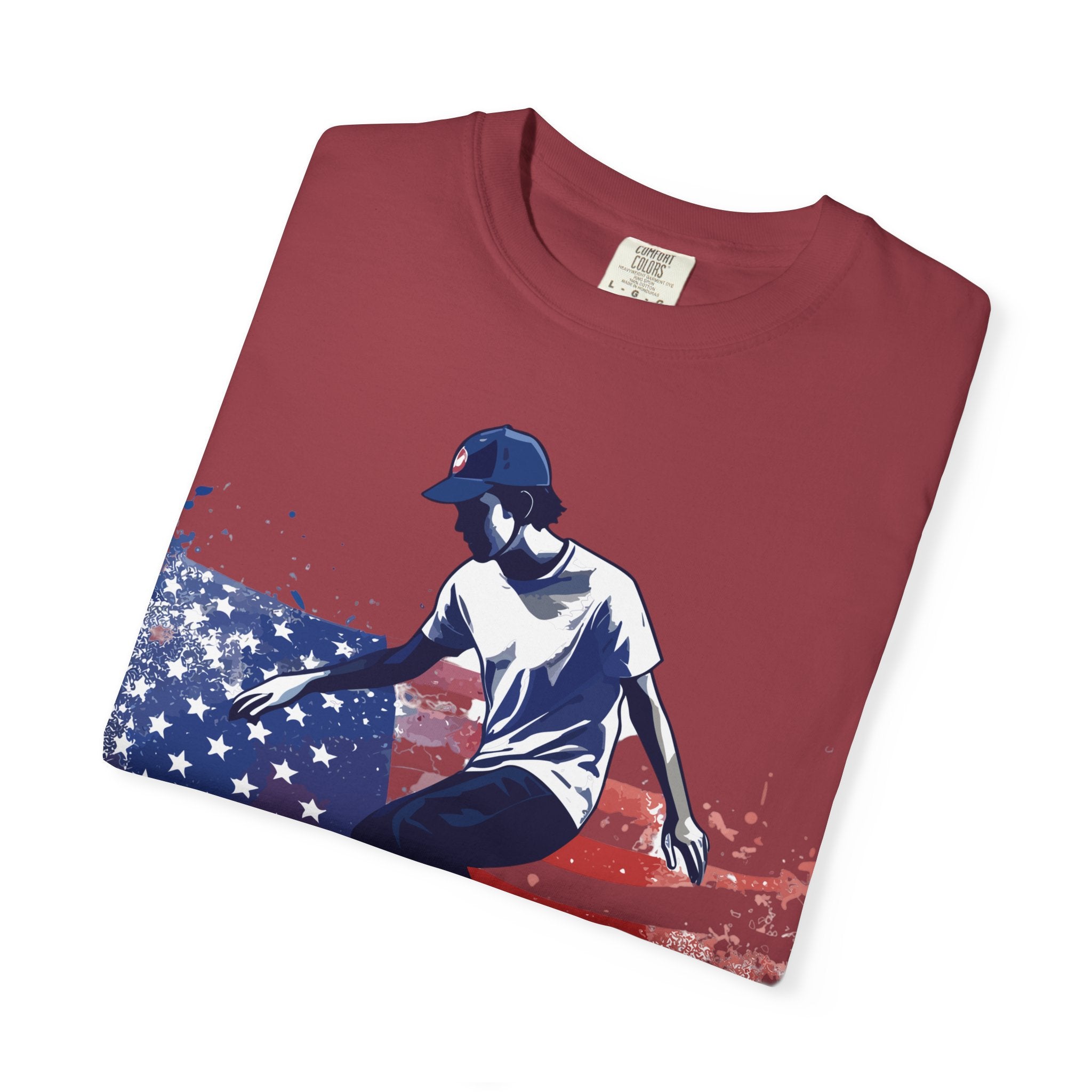 Skateboarder American Flag T-Shirt