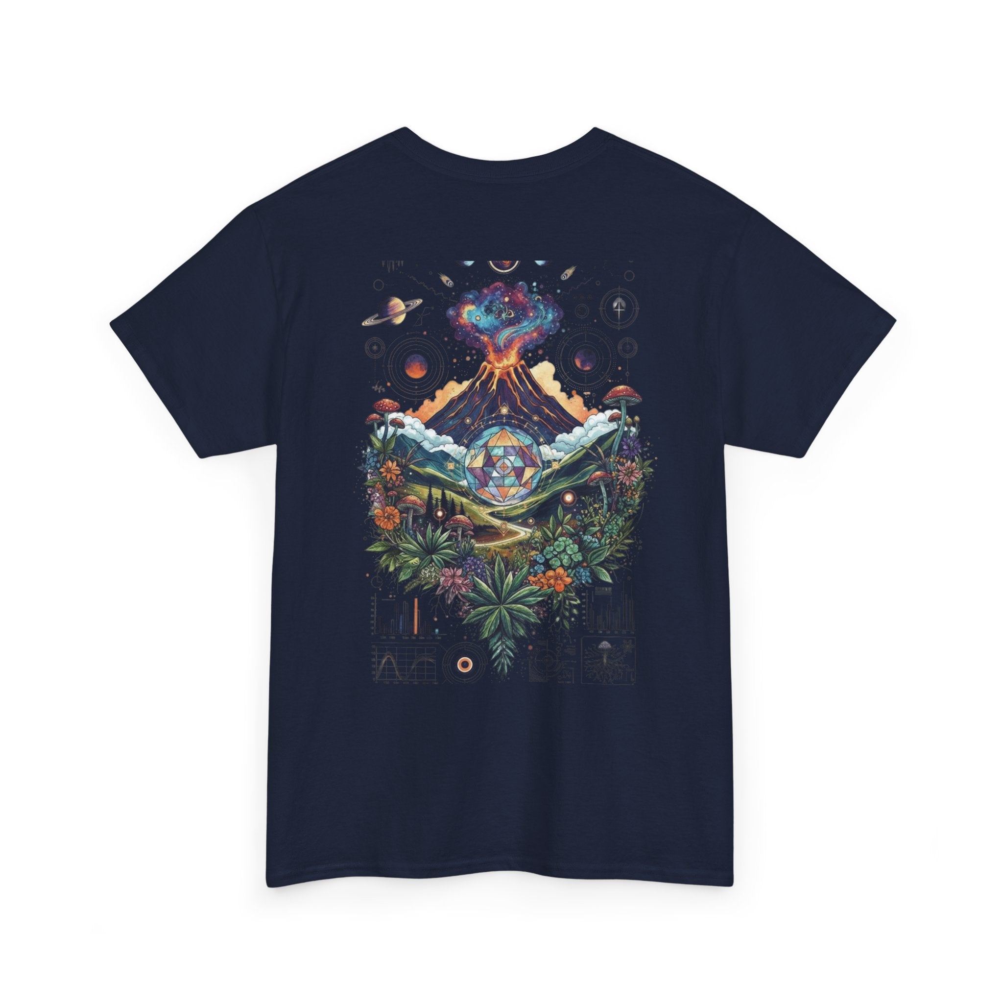 Nature-Inspired Unisex Heavy Cotton Tee | Volcano Art Shirt, Eco-Friendly T-Shirt, Gift for Nature Lovers, Unique Graphic Tee, Casual Wear
