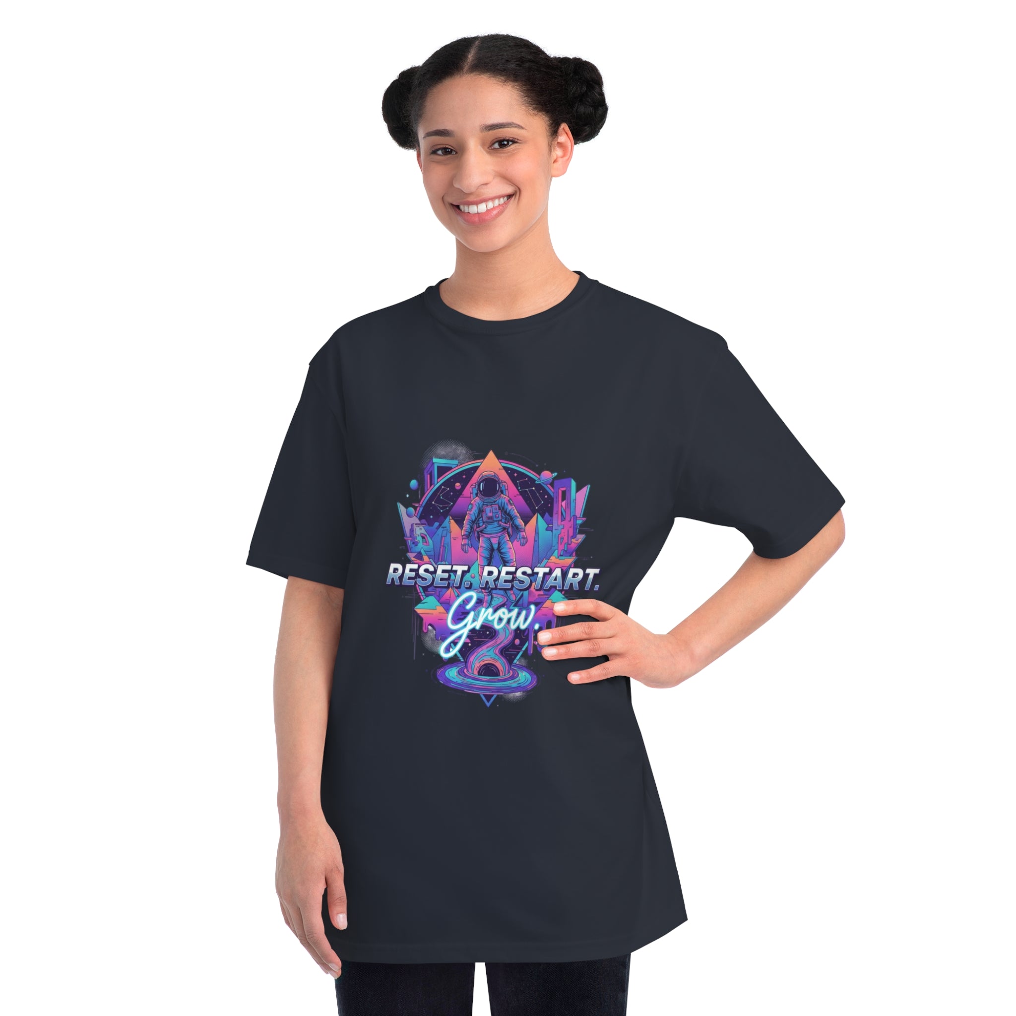 Organic Reset Restart Grow T-Shirt, Unisex Graphic Tee, Motivational Shirt, Eco-Friendly Apparel, Perfect for Gifts
