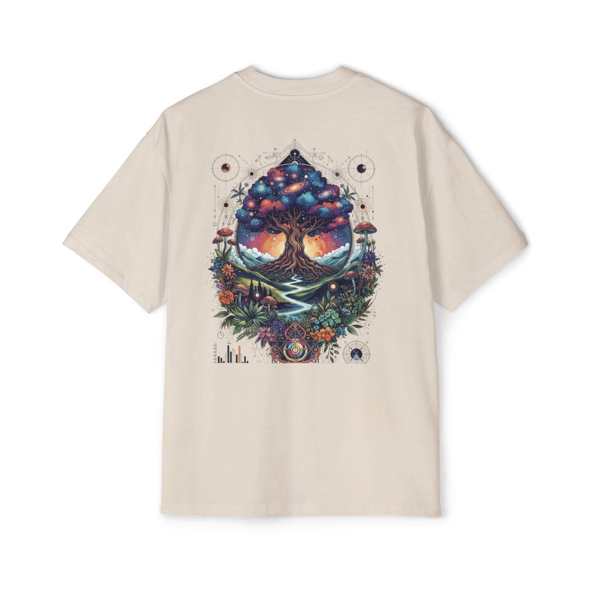 Bohemian Tree of Life Tee, Oversized Men's Shirt, Festival Wear, Nature Lover Gift, Eco-Friendly Fashion, Casual Summer Top