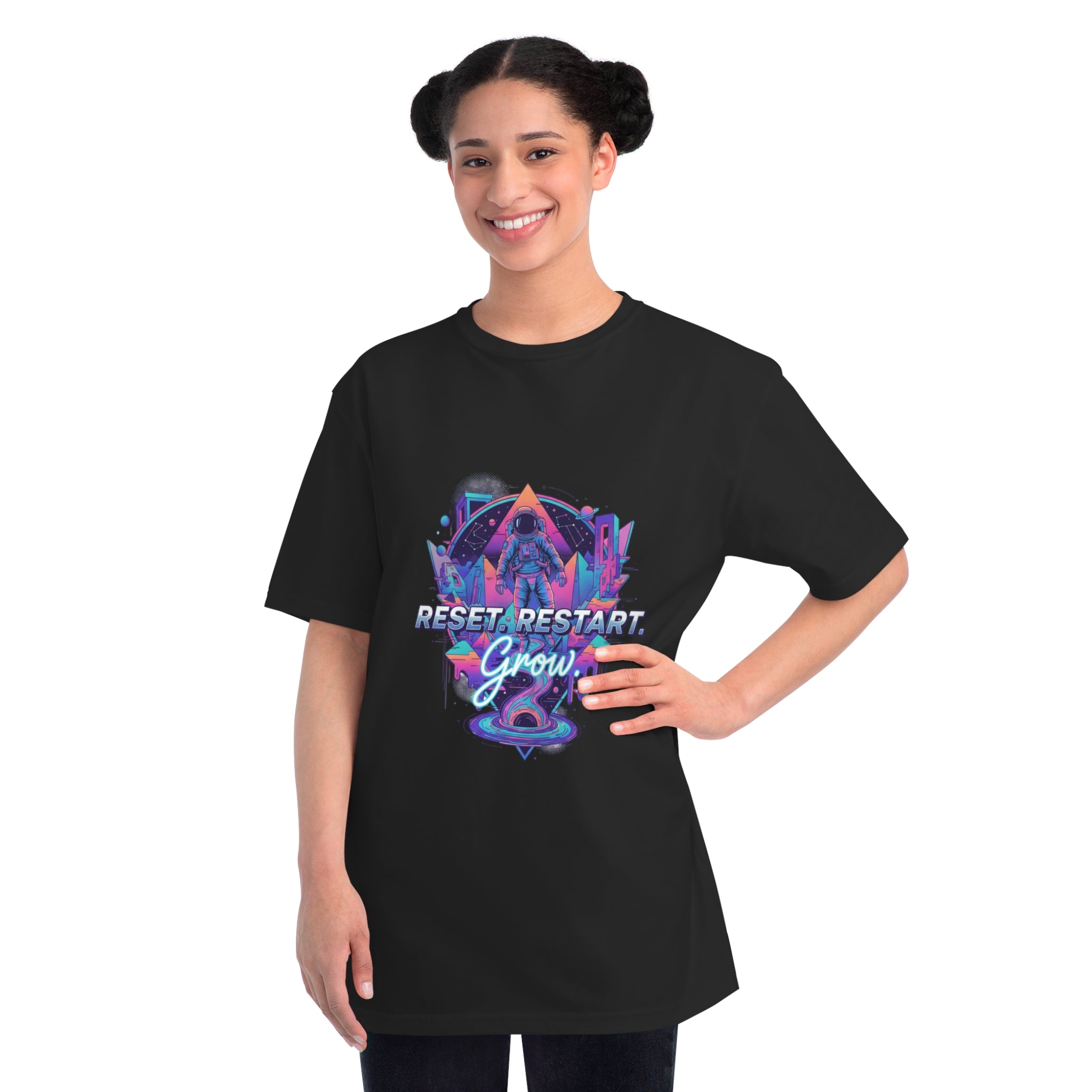 Organic Reset Restart Grow T-Shirt, Unisex Graphic Tee, Motivational Shirt, Eco-Friendly Apparel, Perfect for Gifts