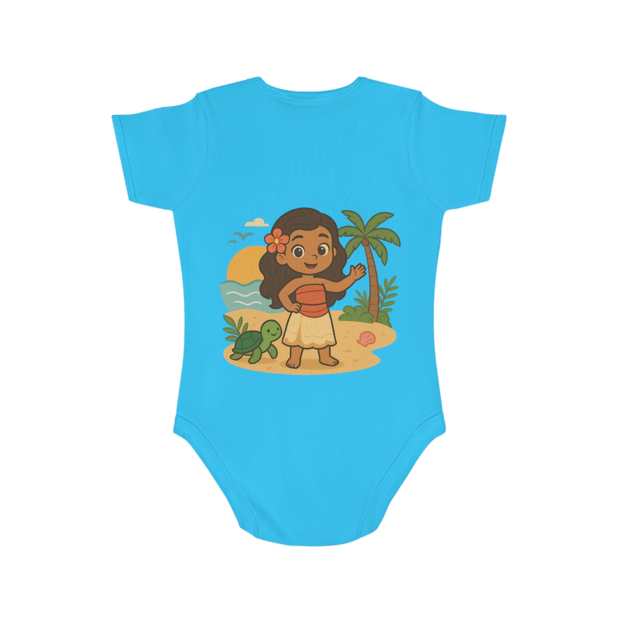 Tropical Baby Bodysuit with Island Design, Adorable Gift for Newborns, Baby Shower Present, Summer Vibes, Cute Infant Wear
