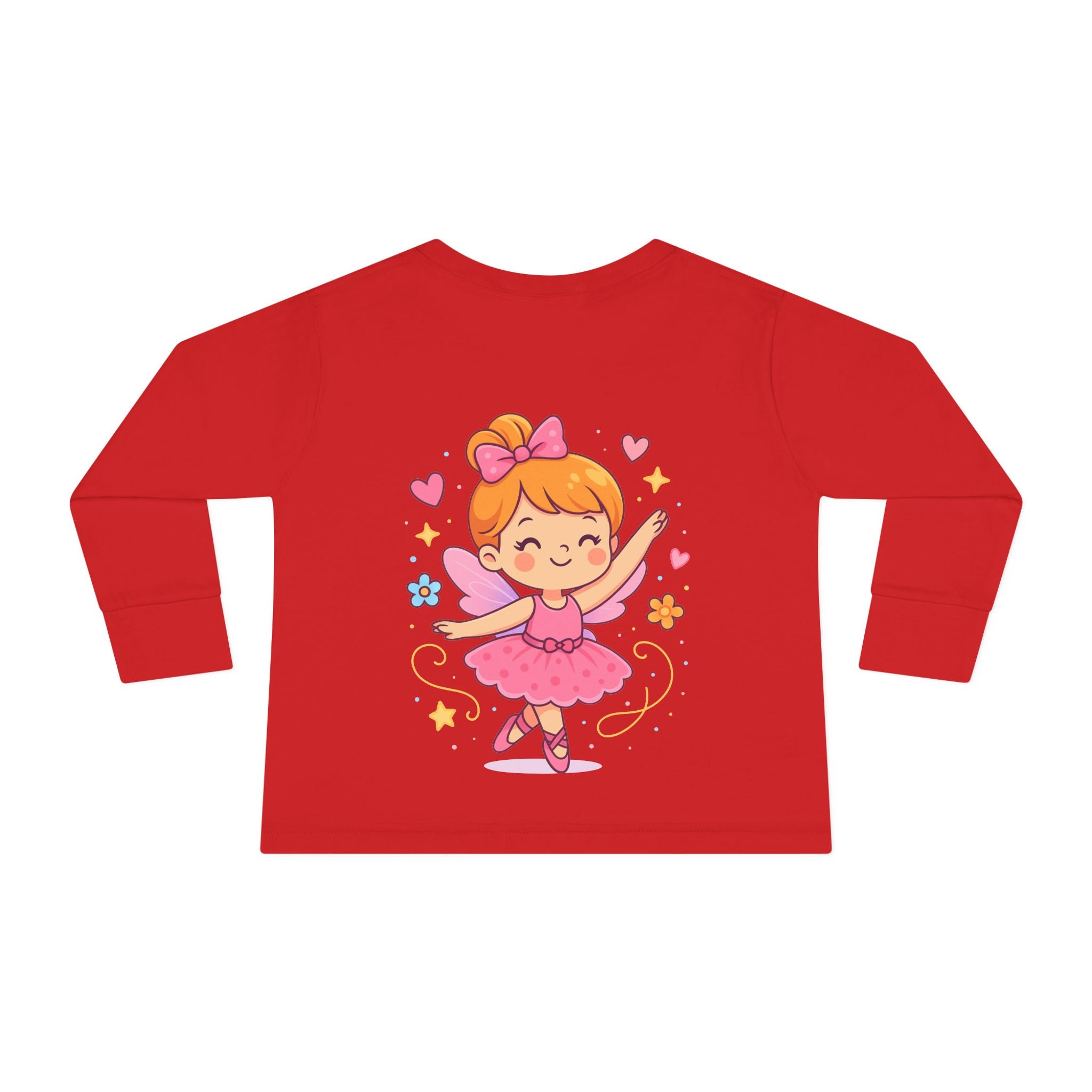 Cute Ballerina Toddler Long Sleeve Tee, Kids Dance Shirt, Toddler Gift, Ballet Costume Tee, Toddler Apparel for Birthdays, Dance Class
