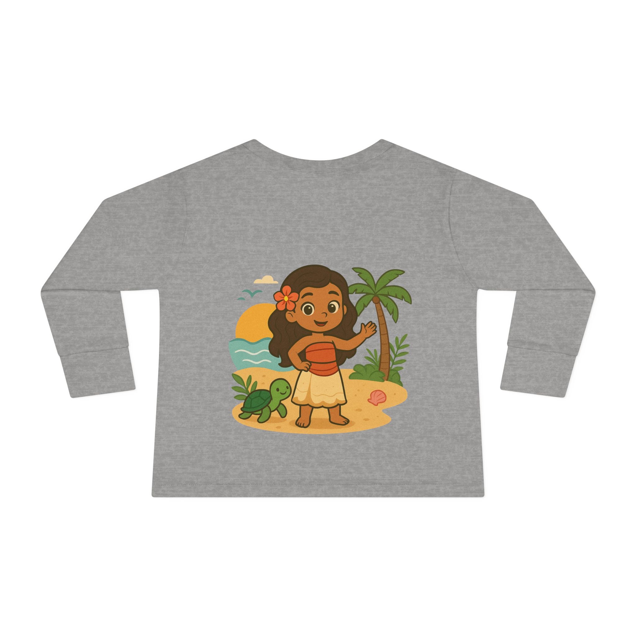 Tropical Toddler Tee, Cute Kids Shirt, Beach Vibes Long Sleeve Top, Summer Outfit for Children, Hawaiian Theme Kids Apparel