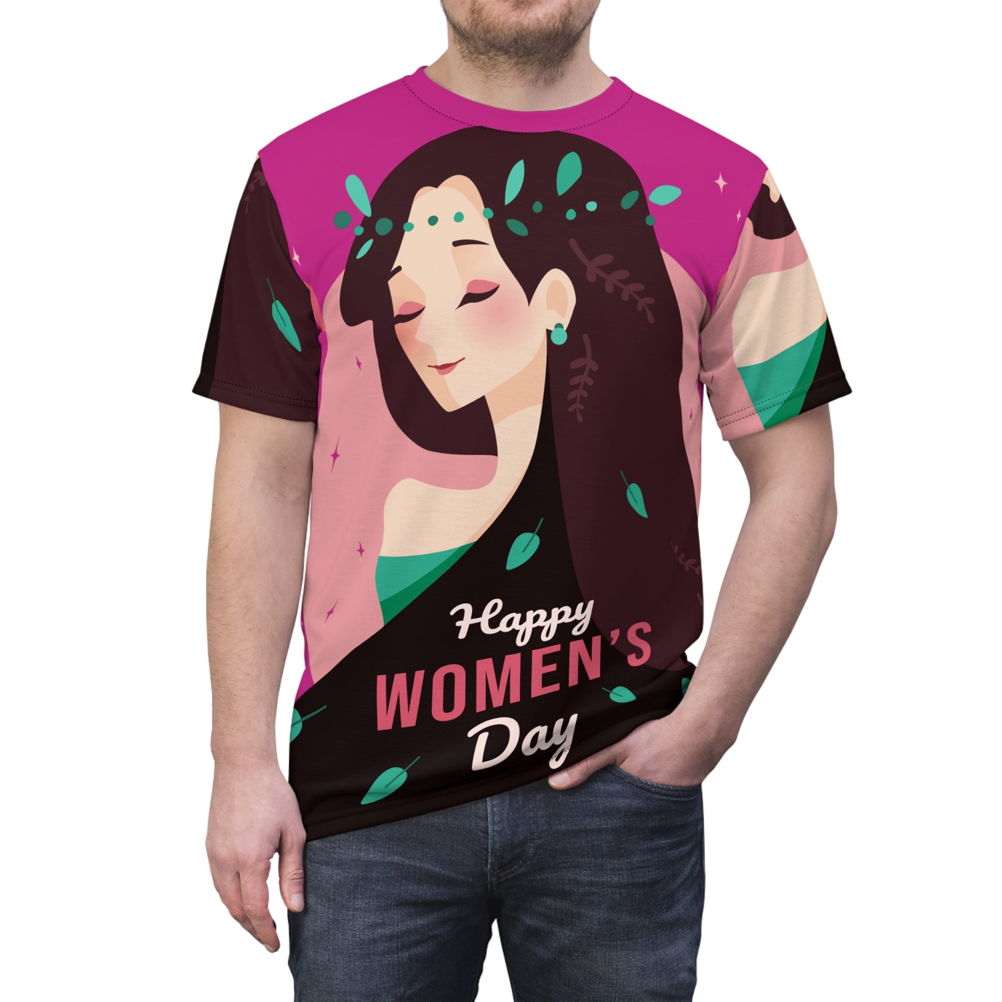 Women's Day Graphic Tee — Happy Women's Day All-Over Print