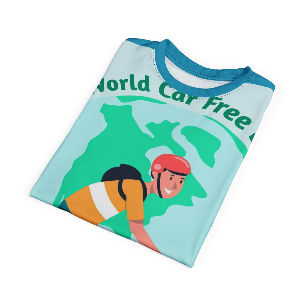World Car Free Day Bike Tee — Eco-Friendly Cycling Graphic Shirt