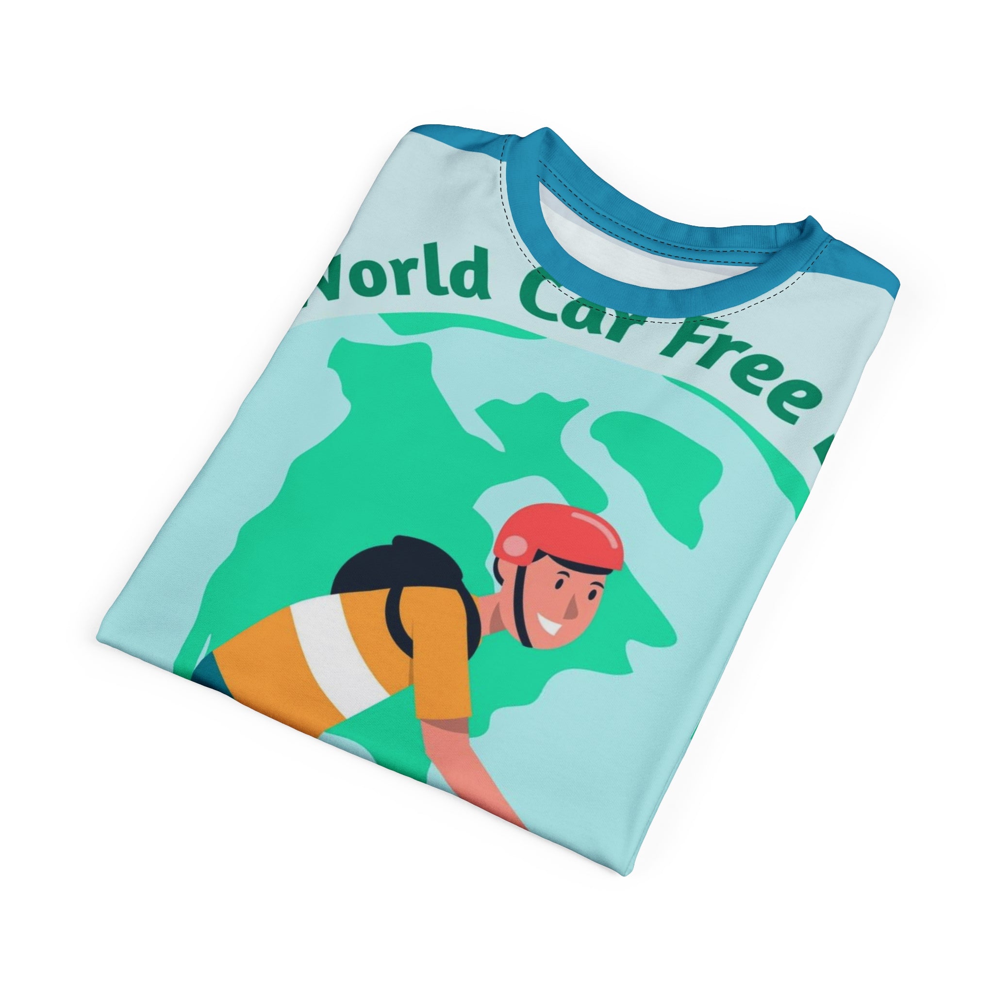World Car Free Day Bike Tee — Eco-Friendly Cycling Graphic Shirt