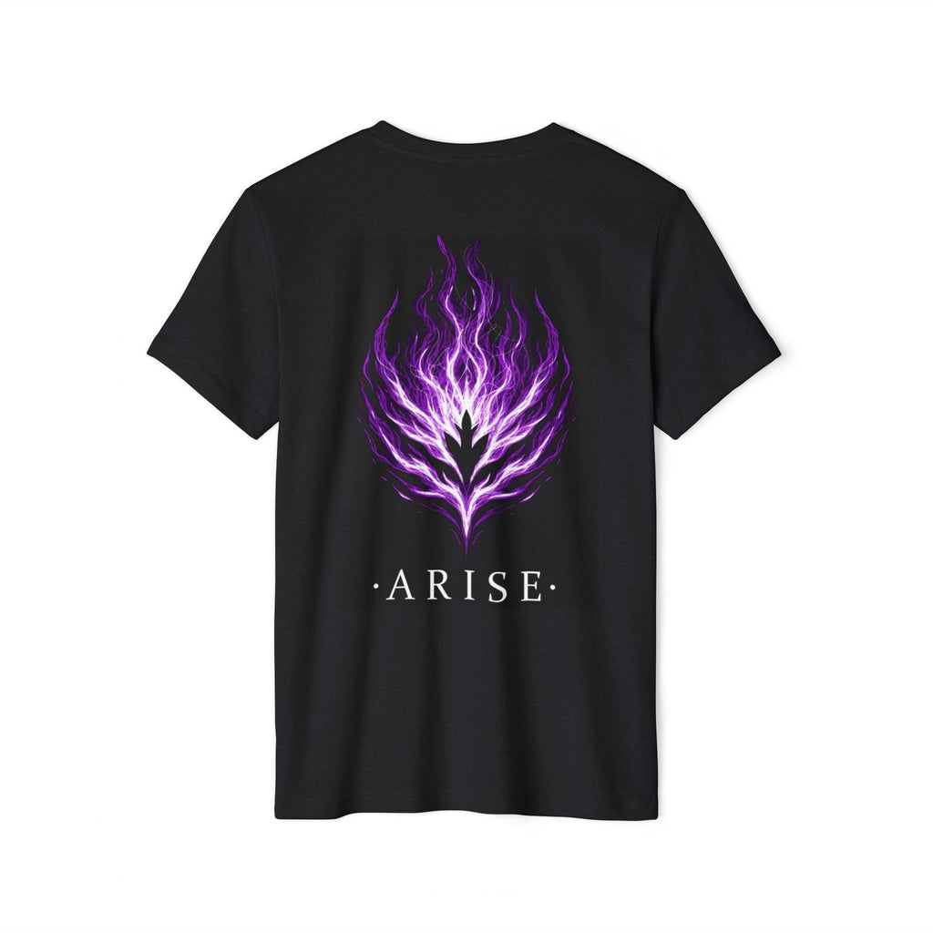 Arise Purple Flame T-Shirt — Mystic Gothic Graphic Tee