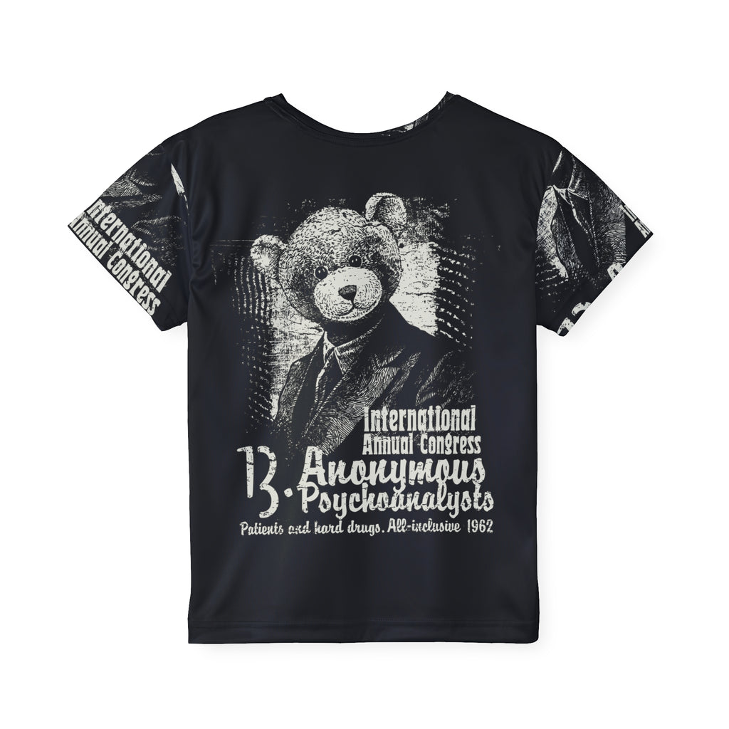 Kids Jersey — Vintage Teddy Bear “13th International Annual Congress Anonymous Psychoanalysts” Graphic
