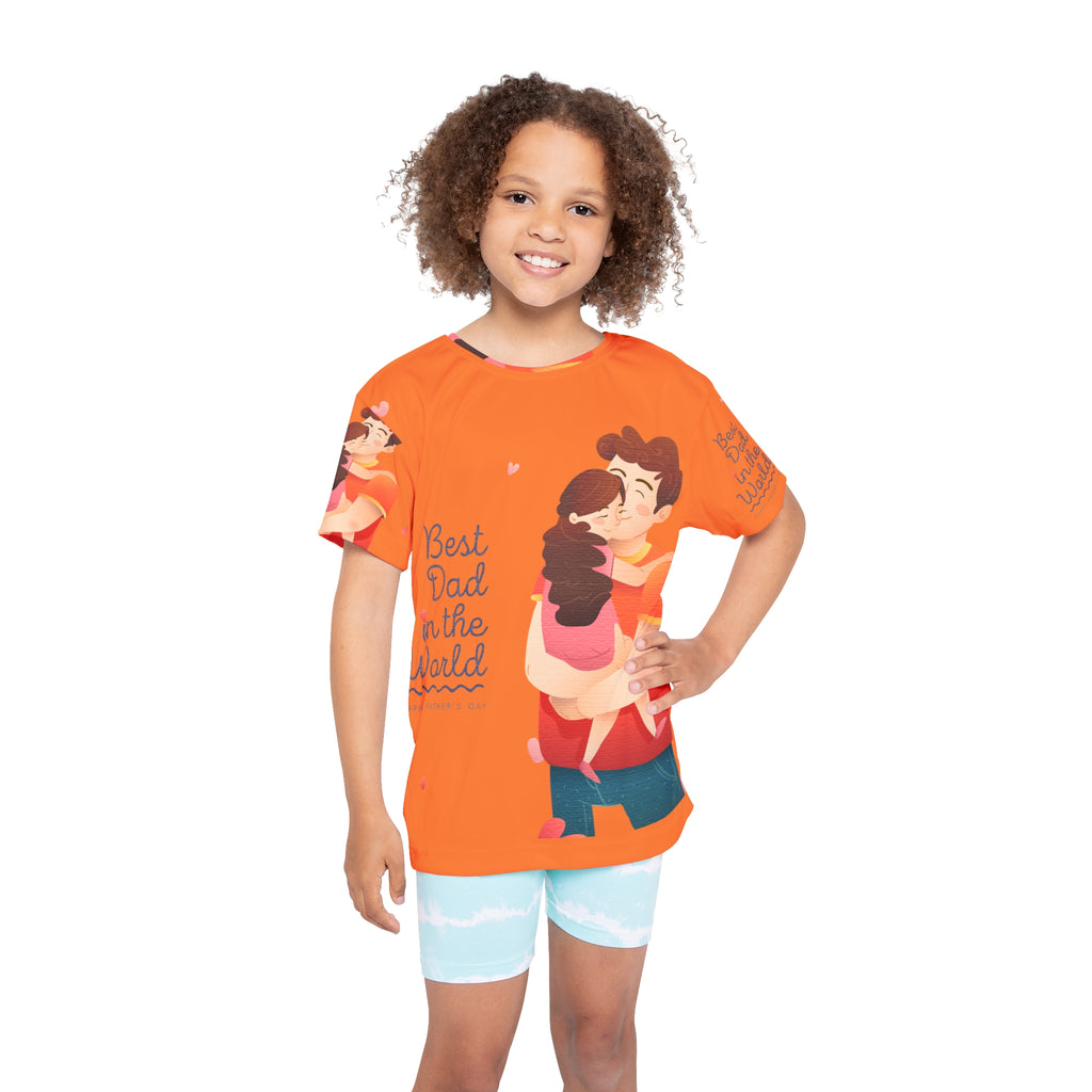 Kids Jersey — “Best Dad in the World” Father’s Day Sports Tee
