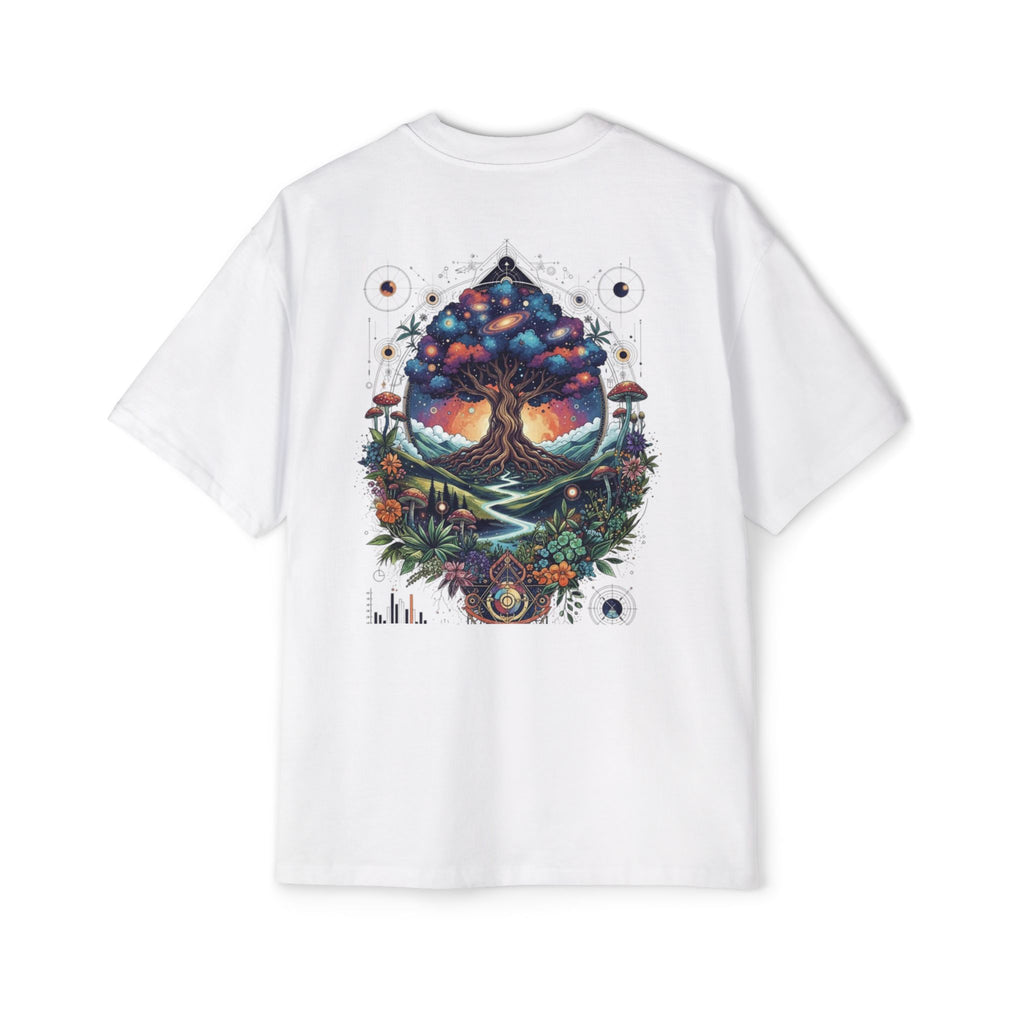 Bohemian Tree of Life Tee, Oversized Men's Shirt, Festival Wear, Nature Lover Gift, Eco-Friendly Fashion, Casual Summer Top