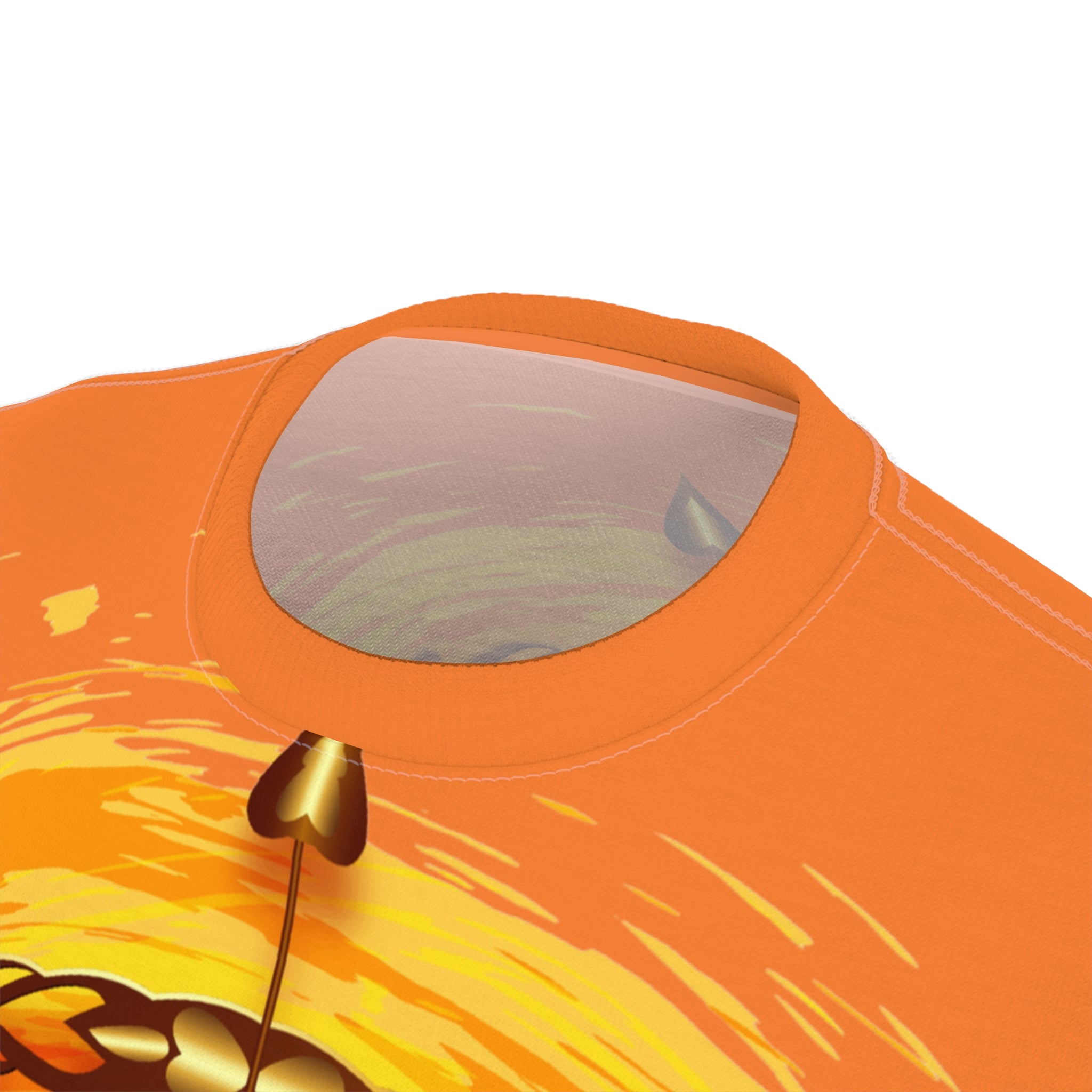 Dussehra Graphic Tee - "Happy Dussehra" Festive Orange AOP T-Shirt