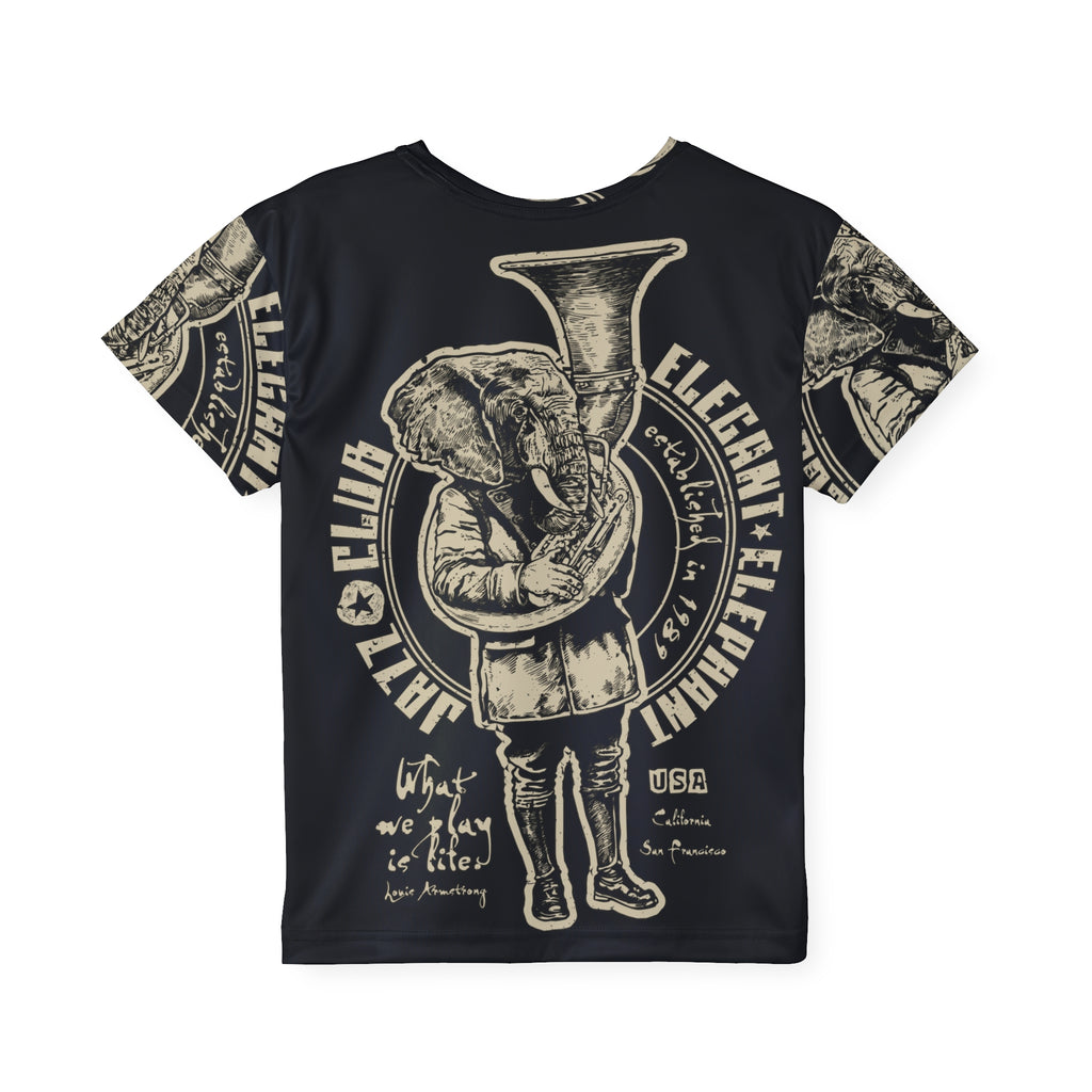 Kids Jersey — Vintage Elephant Tuba Graphic