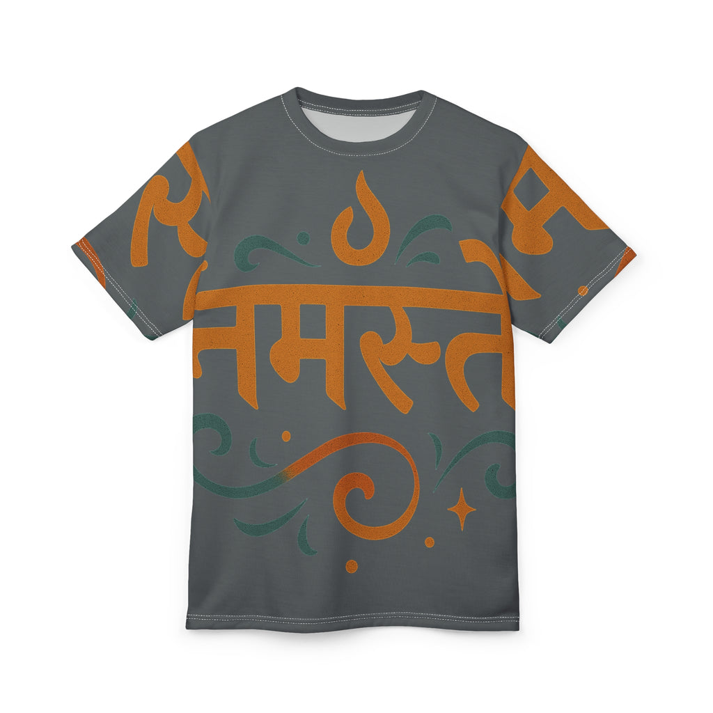 Namaste Graphic Tee — Full‑Print Cut & Sew T‑Shirt