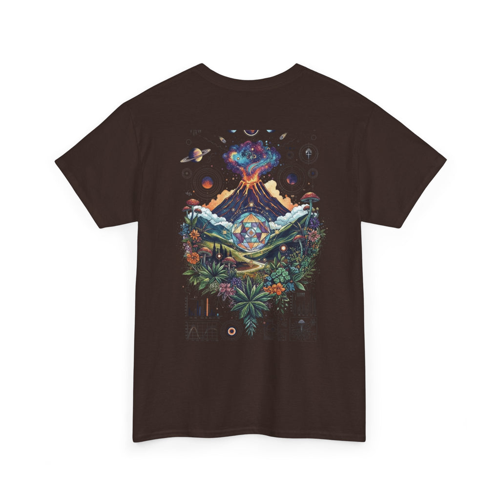 Nature-Inspired Unisex Heavy Cotton Tee | Volcano Art Shirt, Eco-Friendly T-Shirt, Gift for Nature Lovers, Unique Graphic Tee, Casual Wear