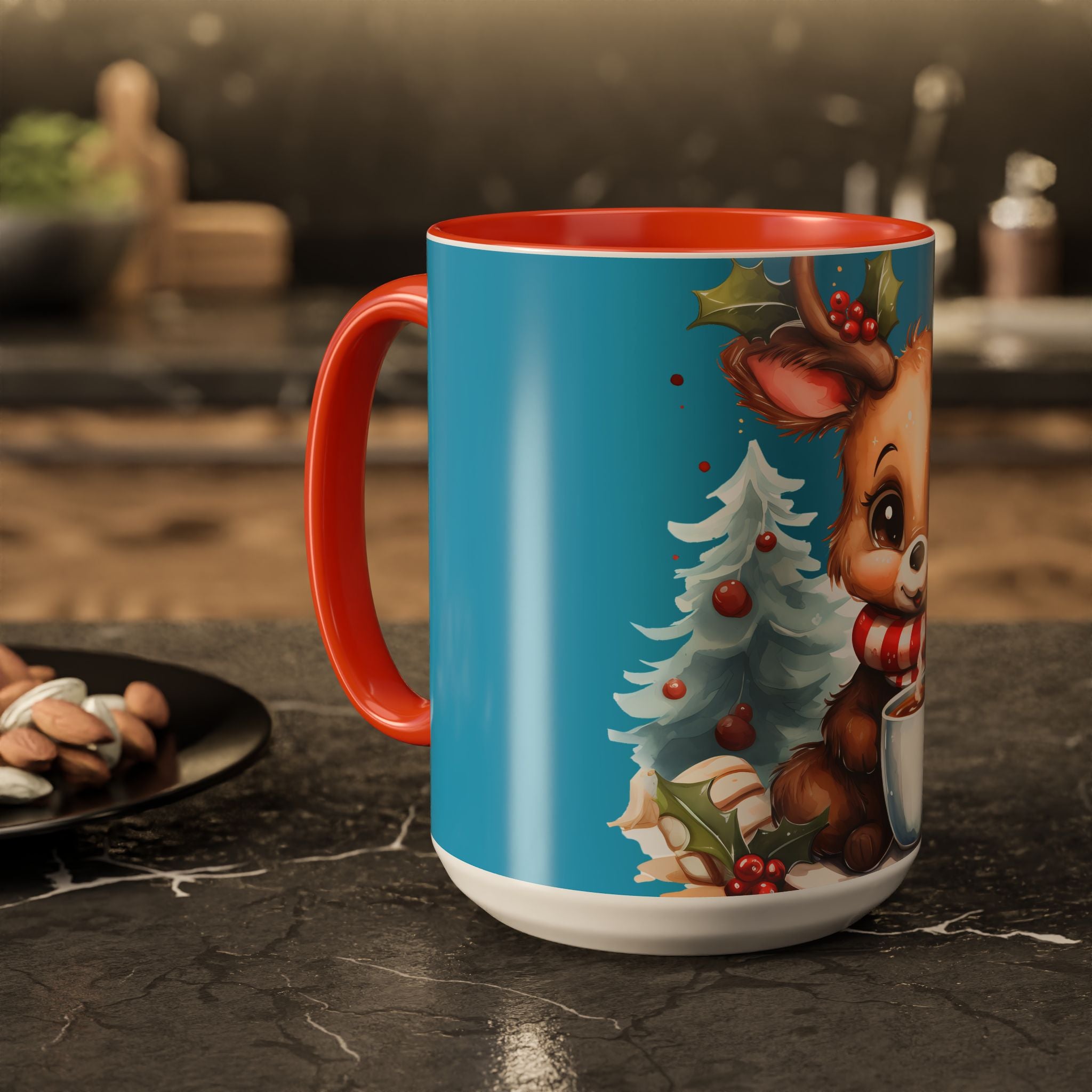 Cute Christmas Reindeer Coffee Mug (11oz & 15oz)