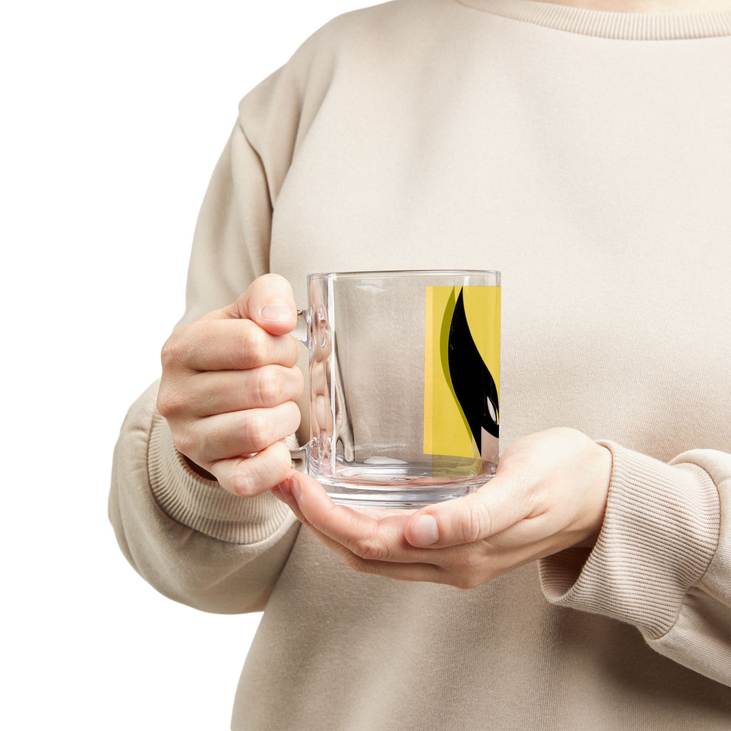 Wolverine Mask Glass Mug — 10oz Superhero Coffee Cup