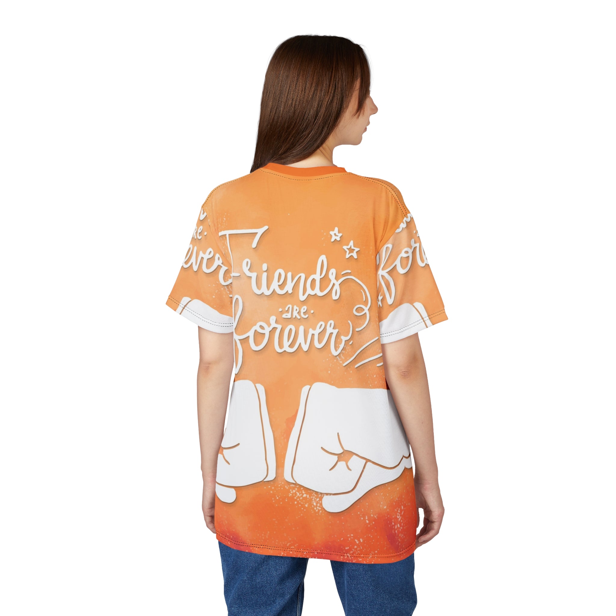 Friends Are Forever Tee — Orange Fist Bump Friendship T-Shirt