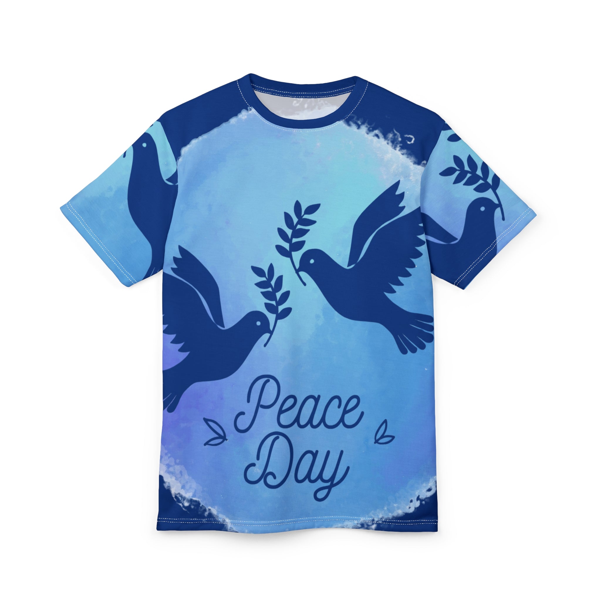 Peace Day All-Over Print Tee with Dove Design