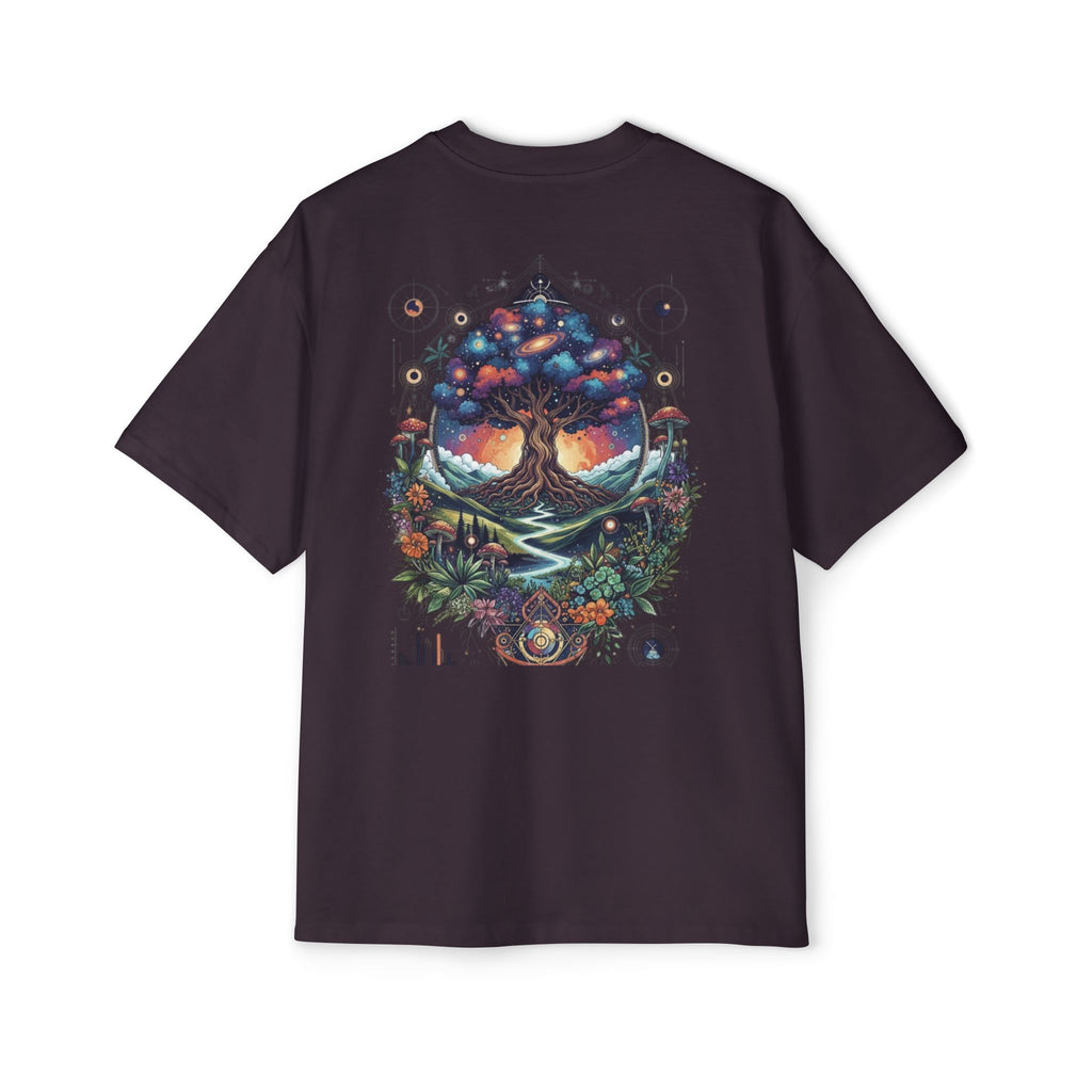 Bohemian Tree of Life Tee, Oversized Men's Shirt, Festival Wear, Nature Lover Gift, Eco-Friendly Fashion, Casual Summer Top