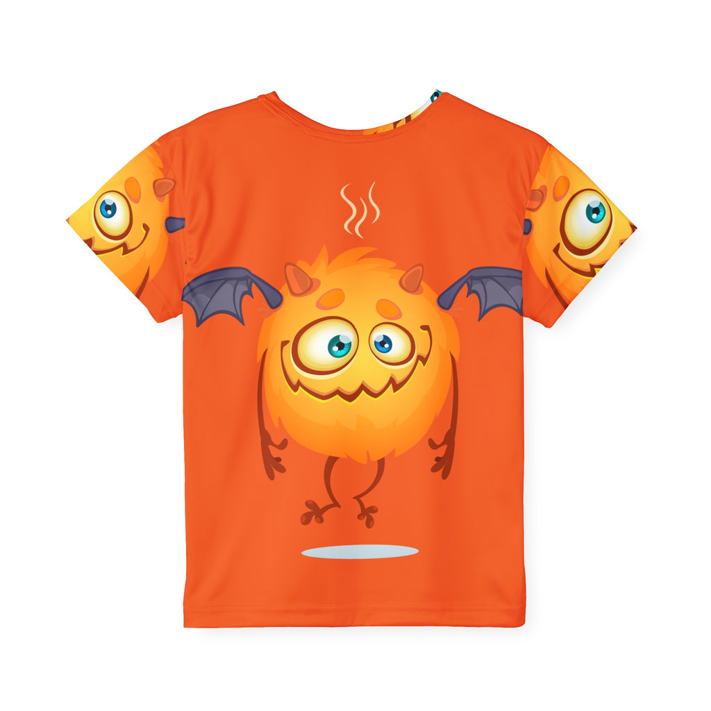 Kids Jersey — Cute Orange Monster Halloween All-Over Print