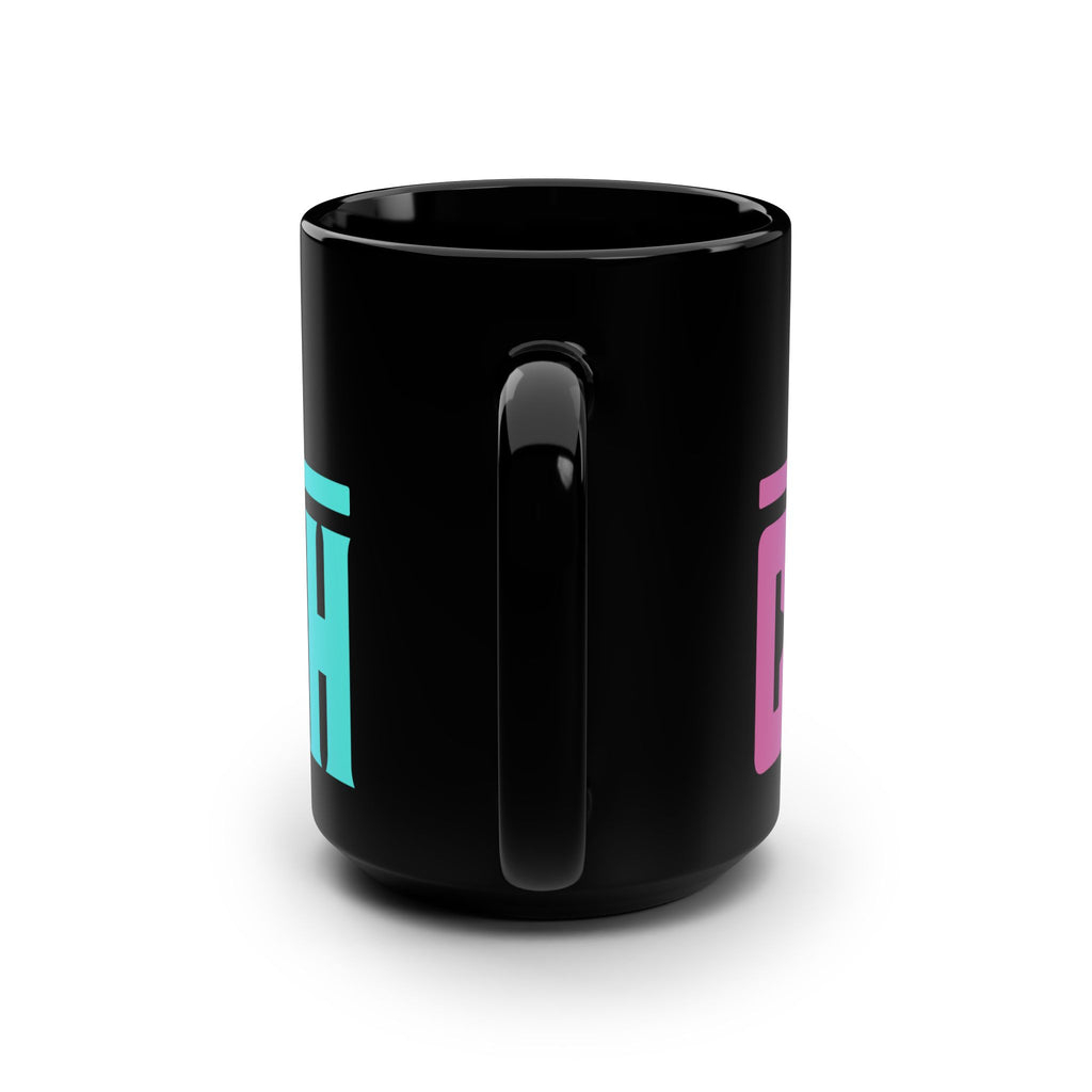 Don’t Be Childish 15oz Black Coffee Mug — Bold Gradient Typography Gift