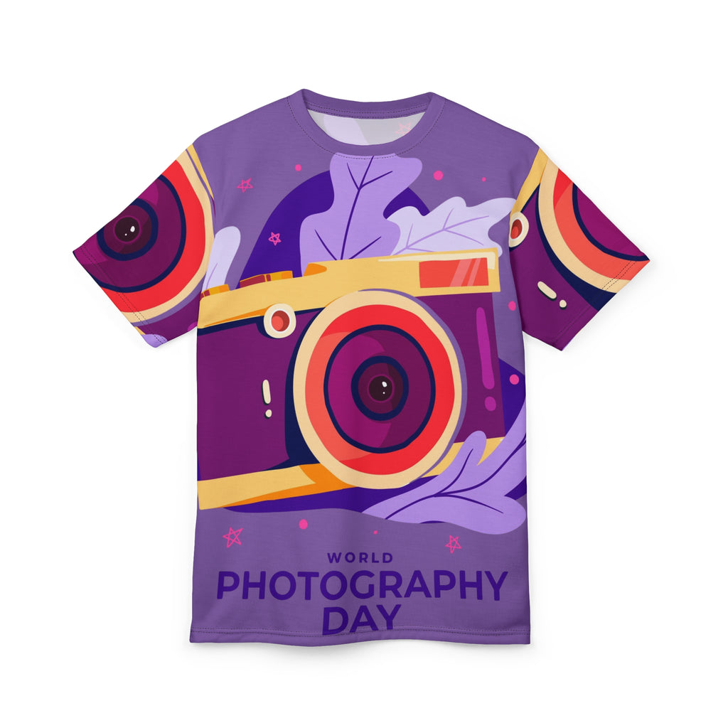 Photography Day All-Over Print Tee - Colorful Camera Design