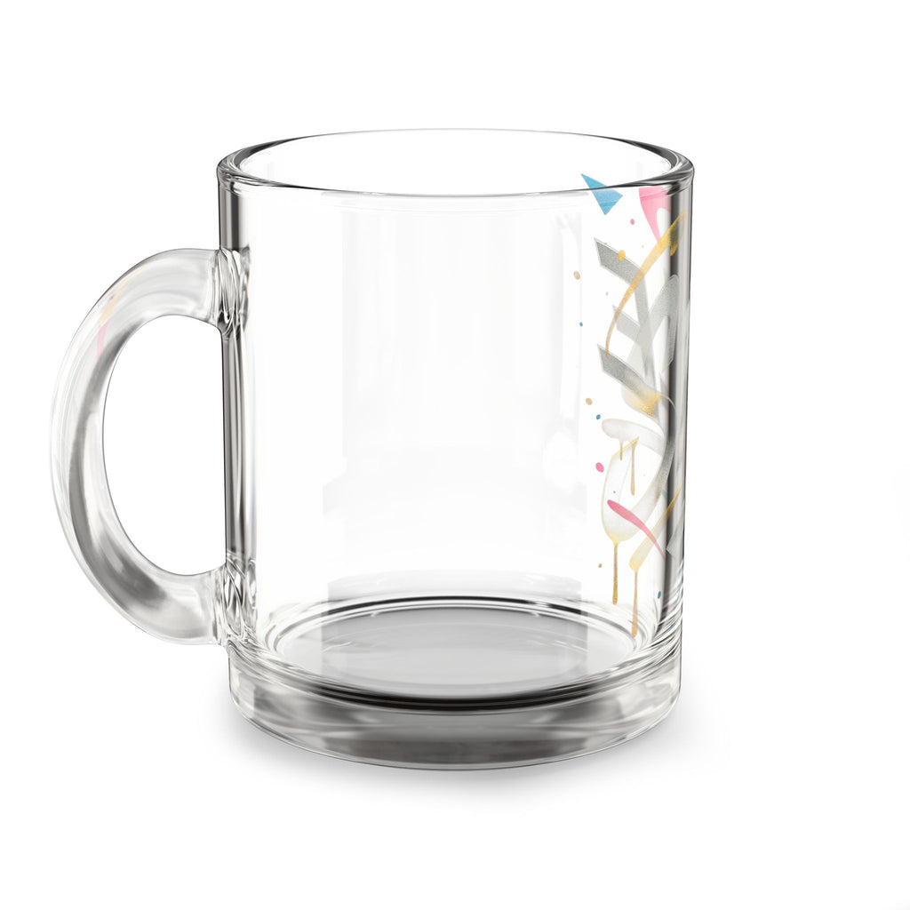Style Glass Mug — Retro Color Splash 10oz Coffee & Tea Cup