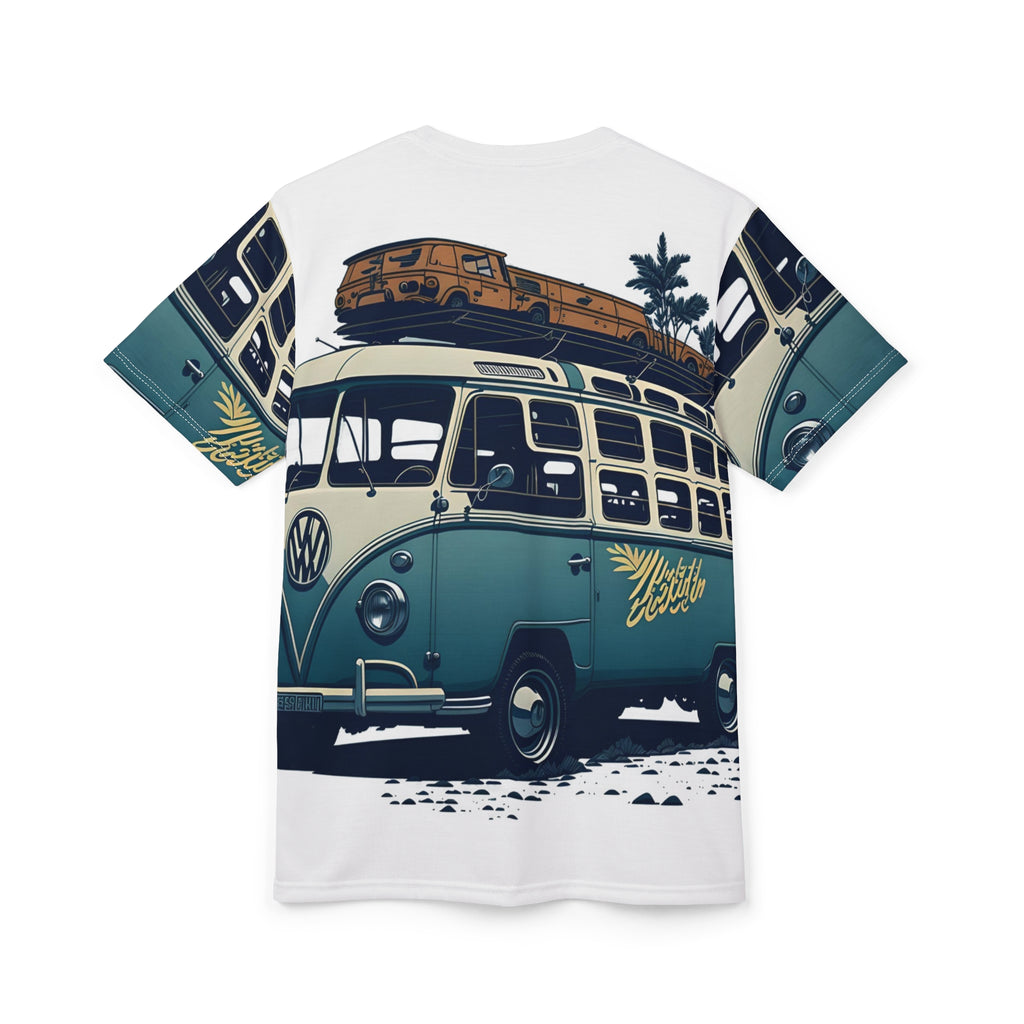 Retro Volkswagen Bus Tee - Vintage Style Cut & Sew Jersey T-Shirt